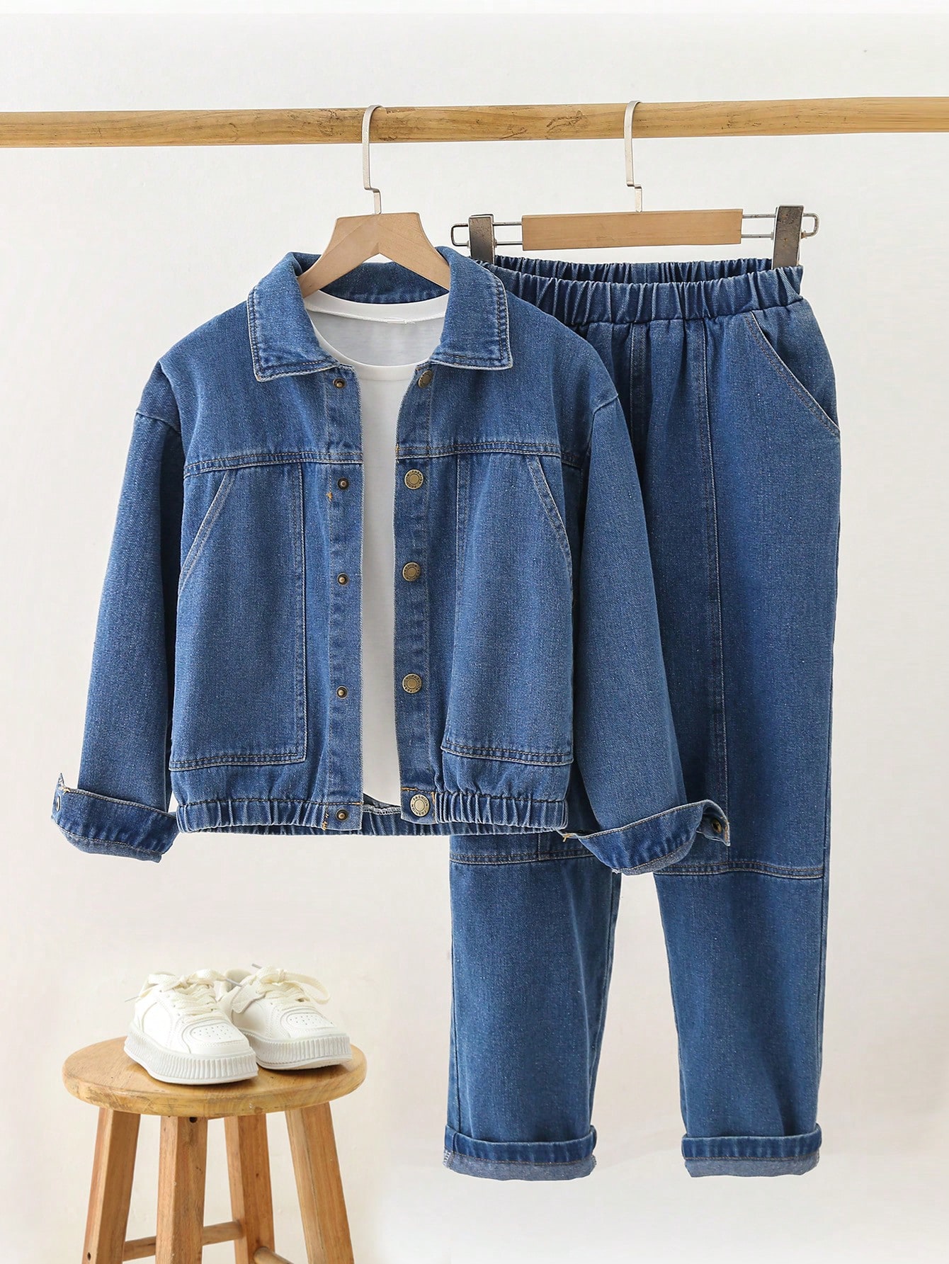 Tween Boys Denim Two-piece Outfits