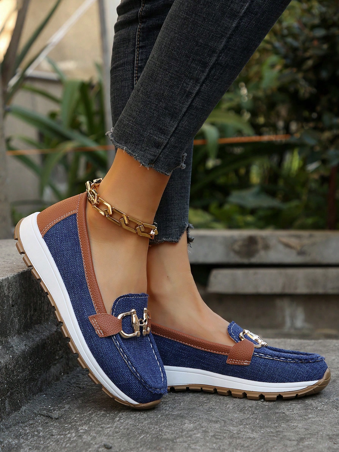 In Blue Women Flats