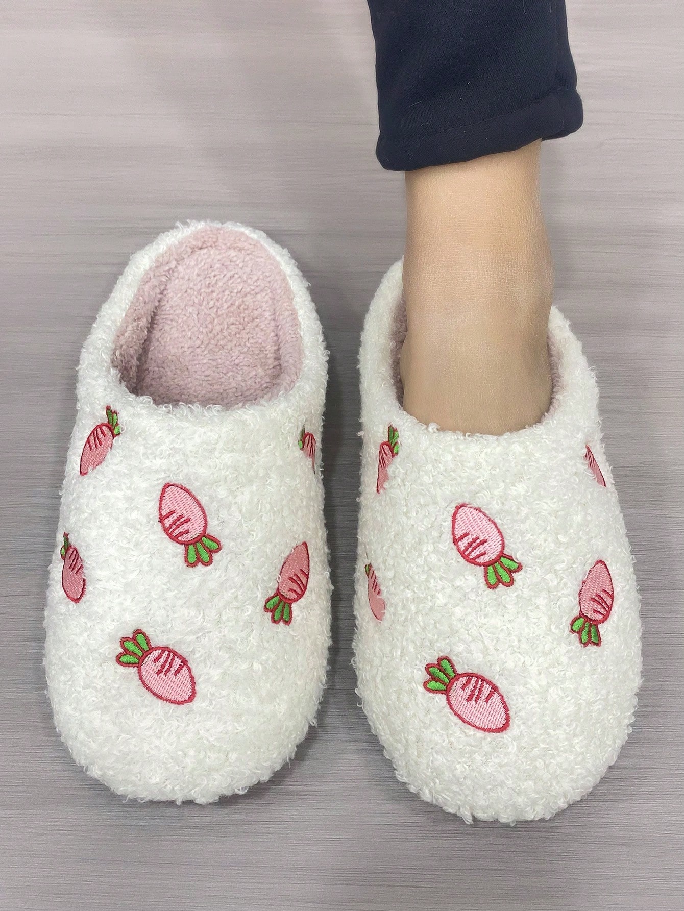 In Beige Women Home Slippers