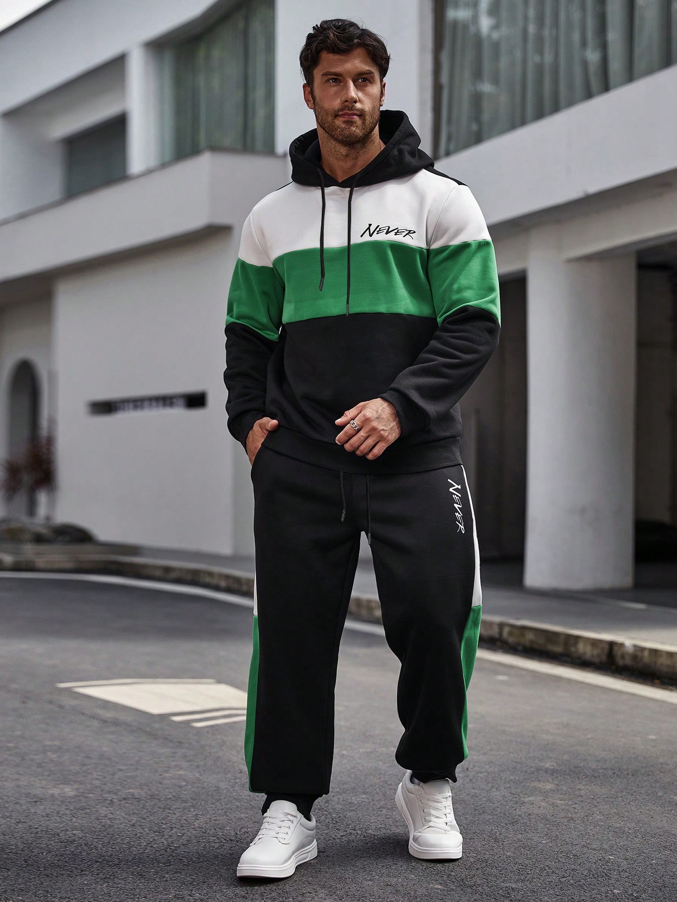 Men Plus Size Hoodie & Sweatshirt Co-ords