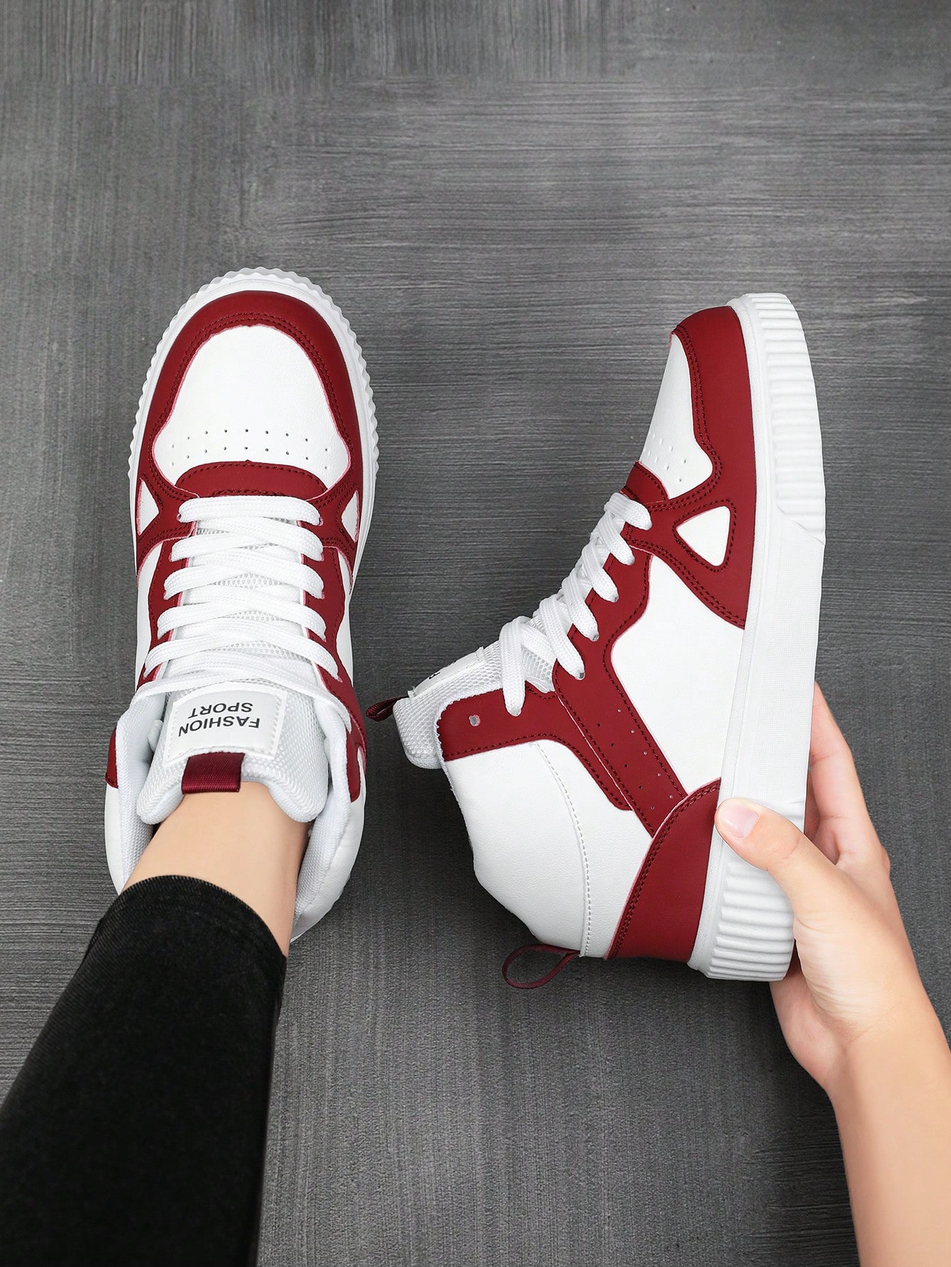 In Red and White Women Shoes