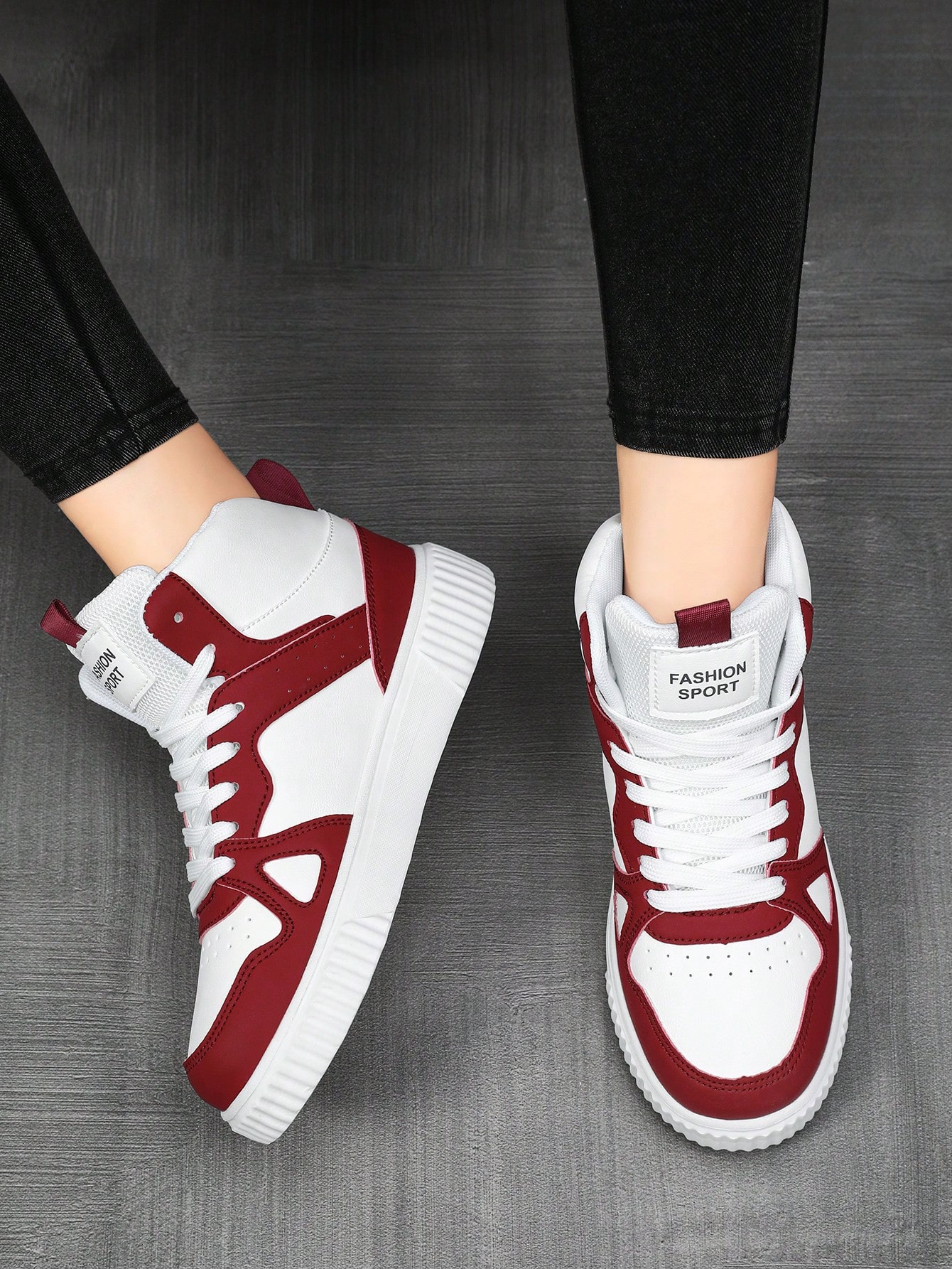 In Red and White Women Shoes