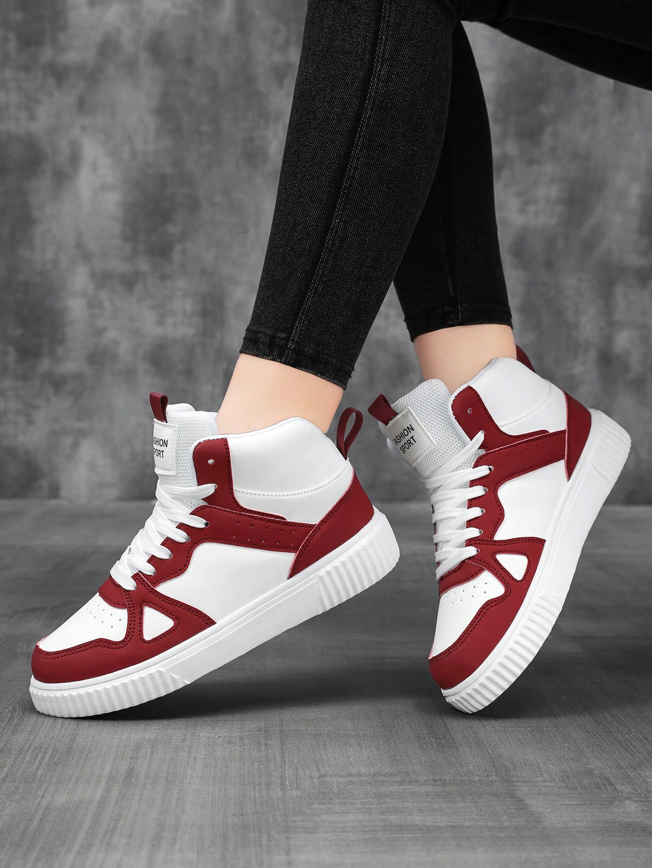 In Red and White Women Shoes