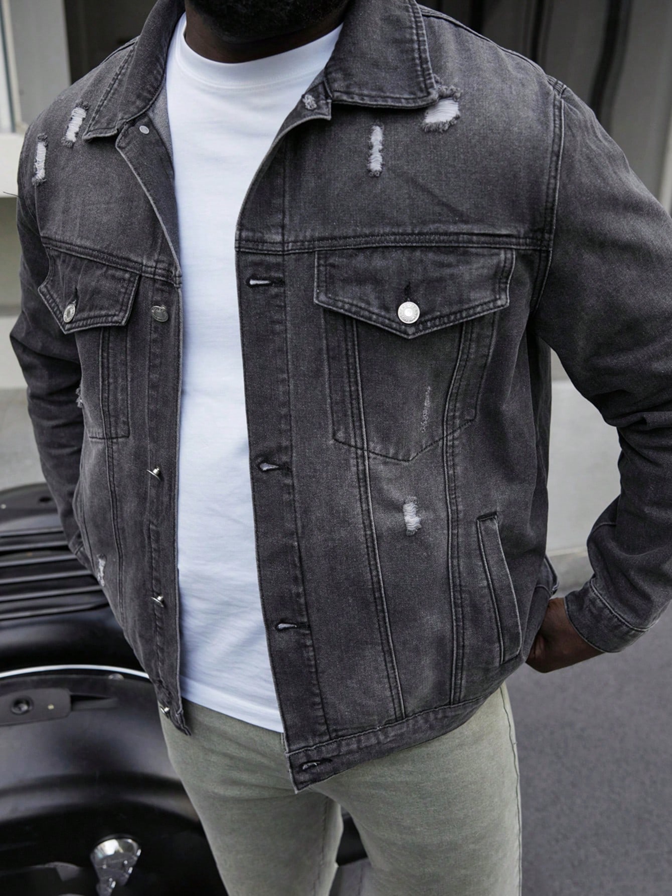 Men Plus Size Denim Jackets