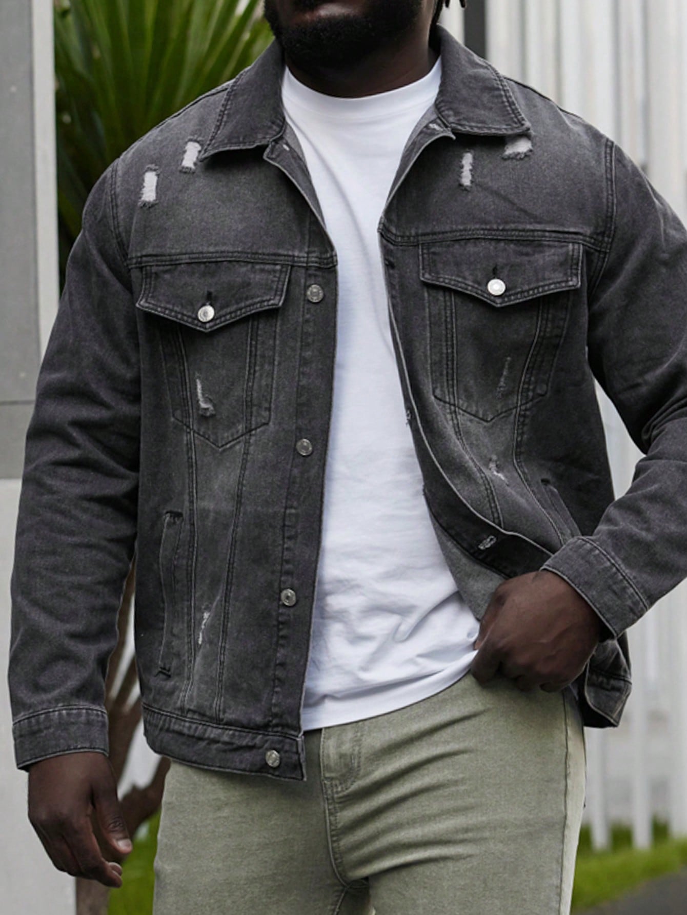 Men Plus Size Denim Jackets