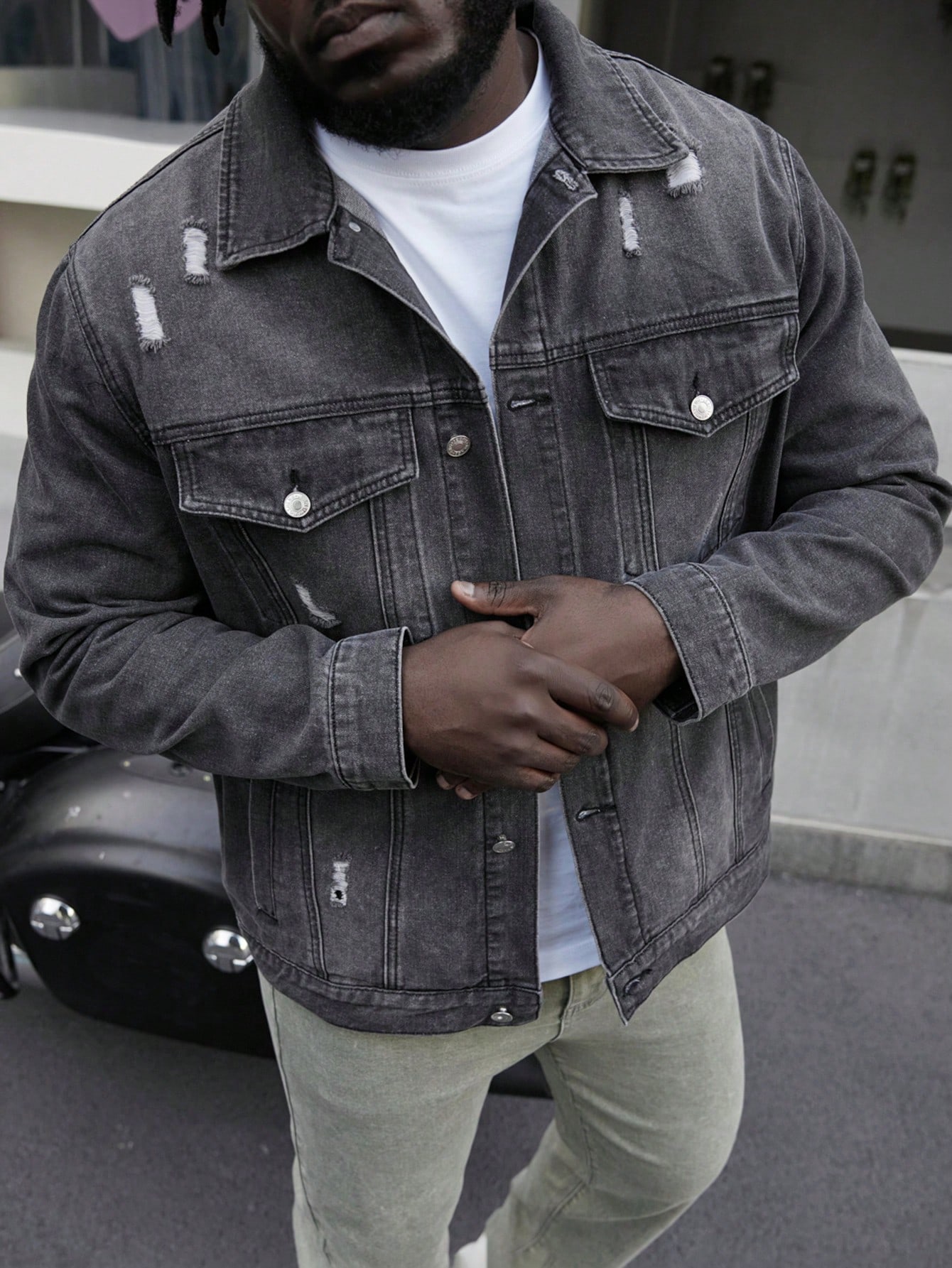 Men Plus Size Denim Jackets