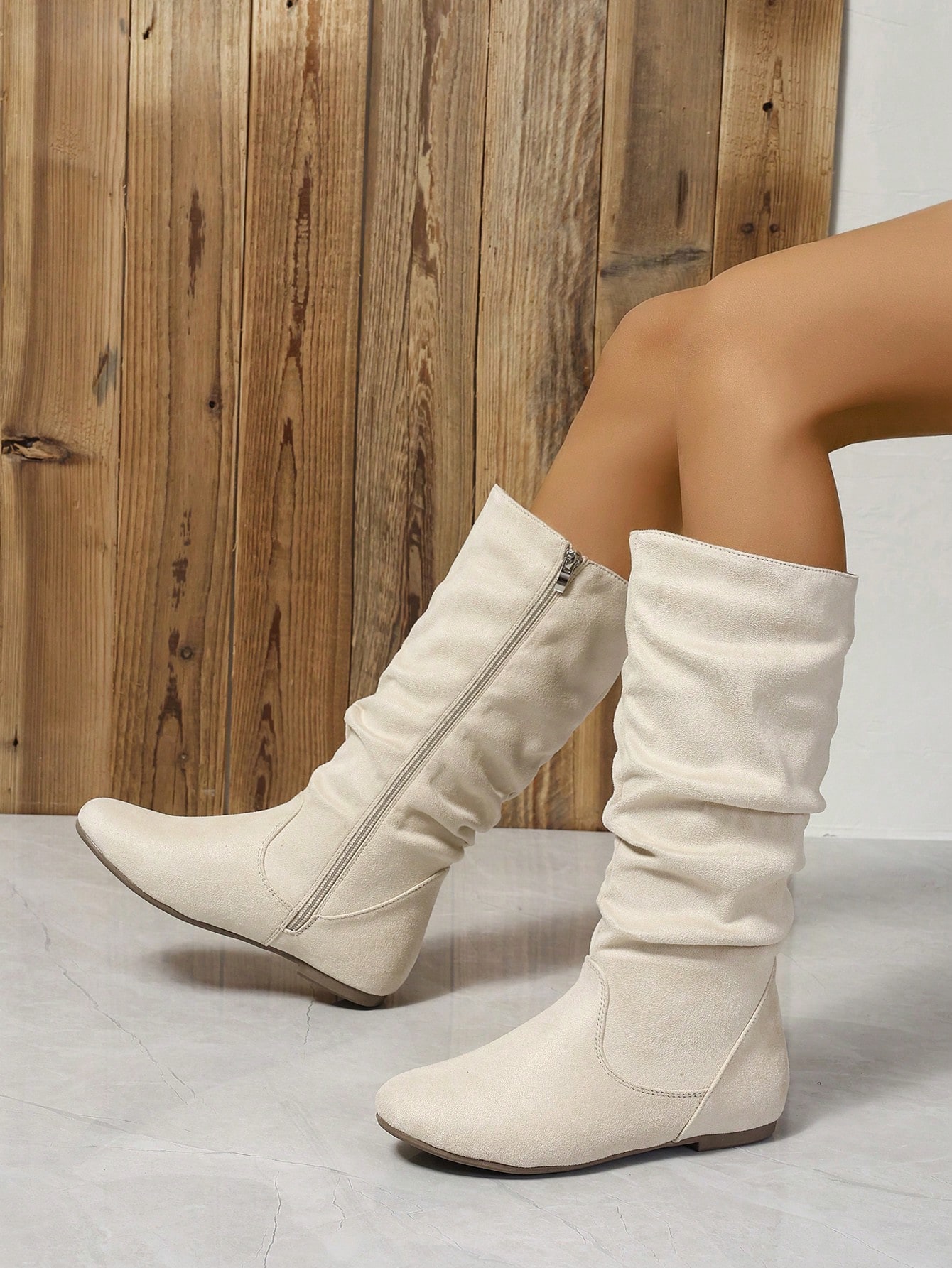 In Beige Women Fashion Boots