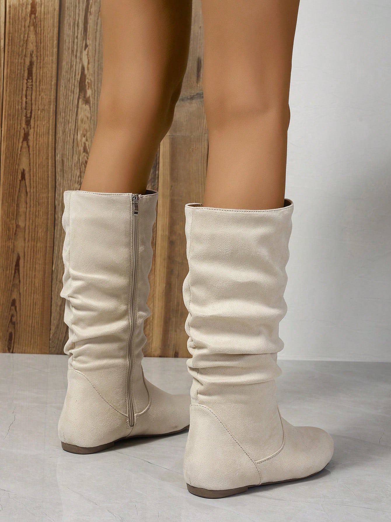 In Beige Women Fashion Boots