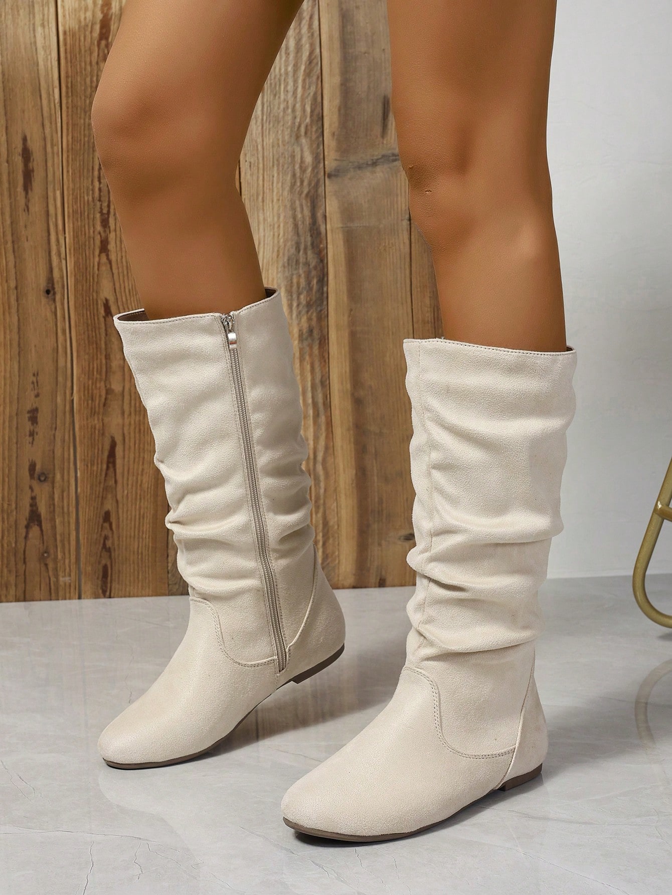 In Beige Women Fashion Boots