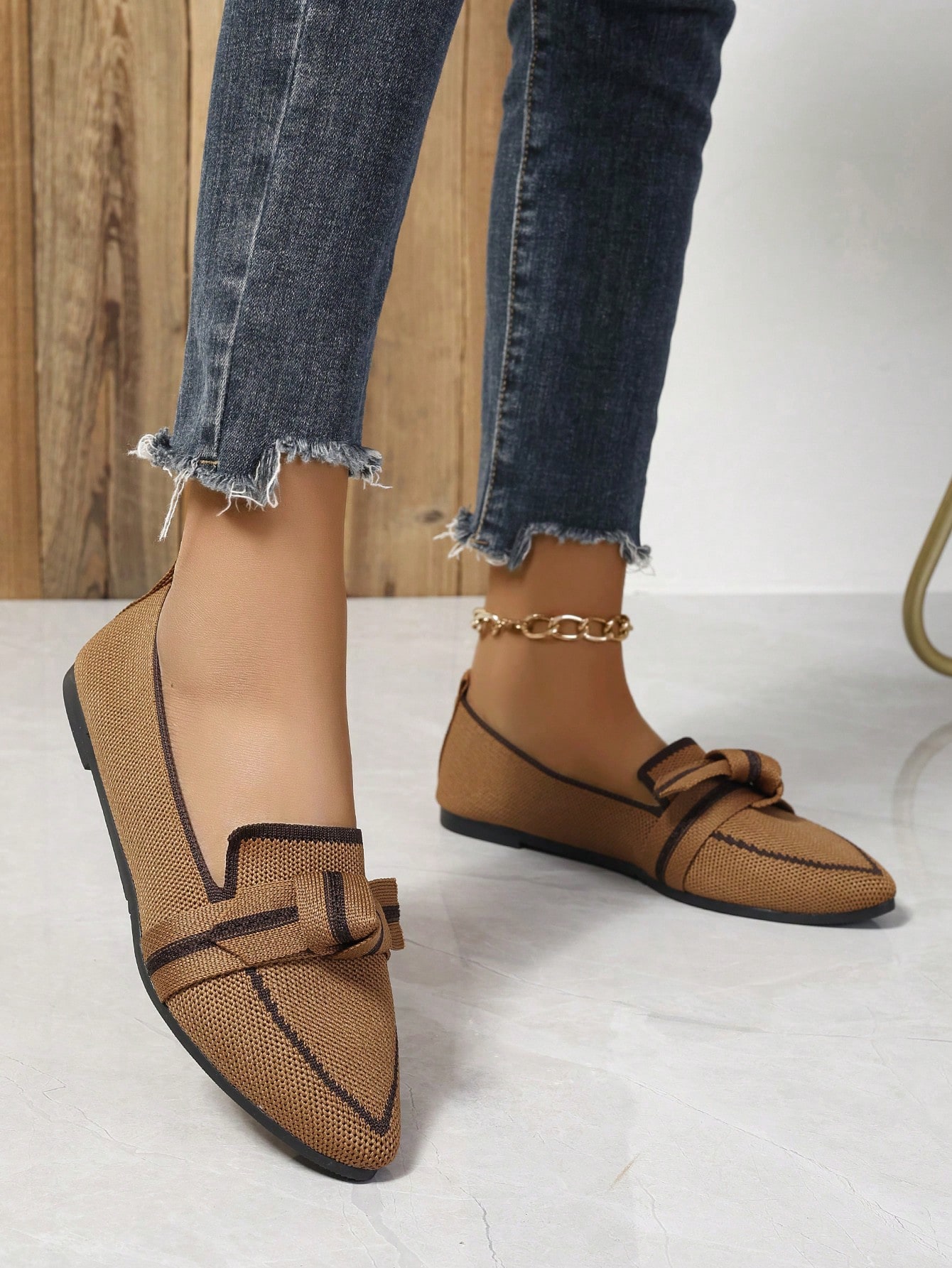 In Brown Women Flats