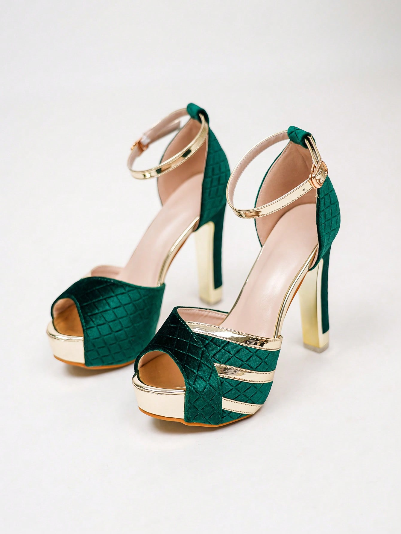 In Dark Green Women Shoes