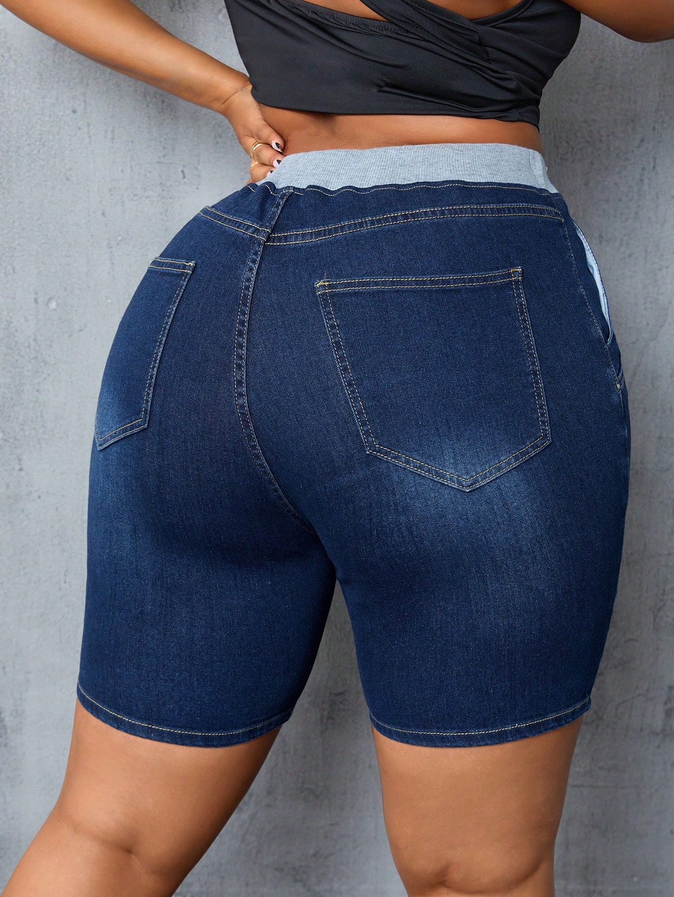 Plus Size Denim Shorts