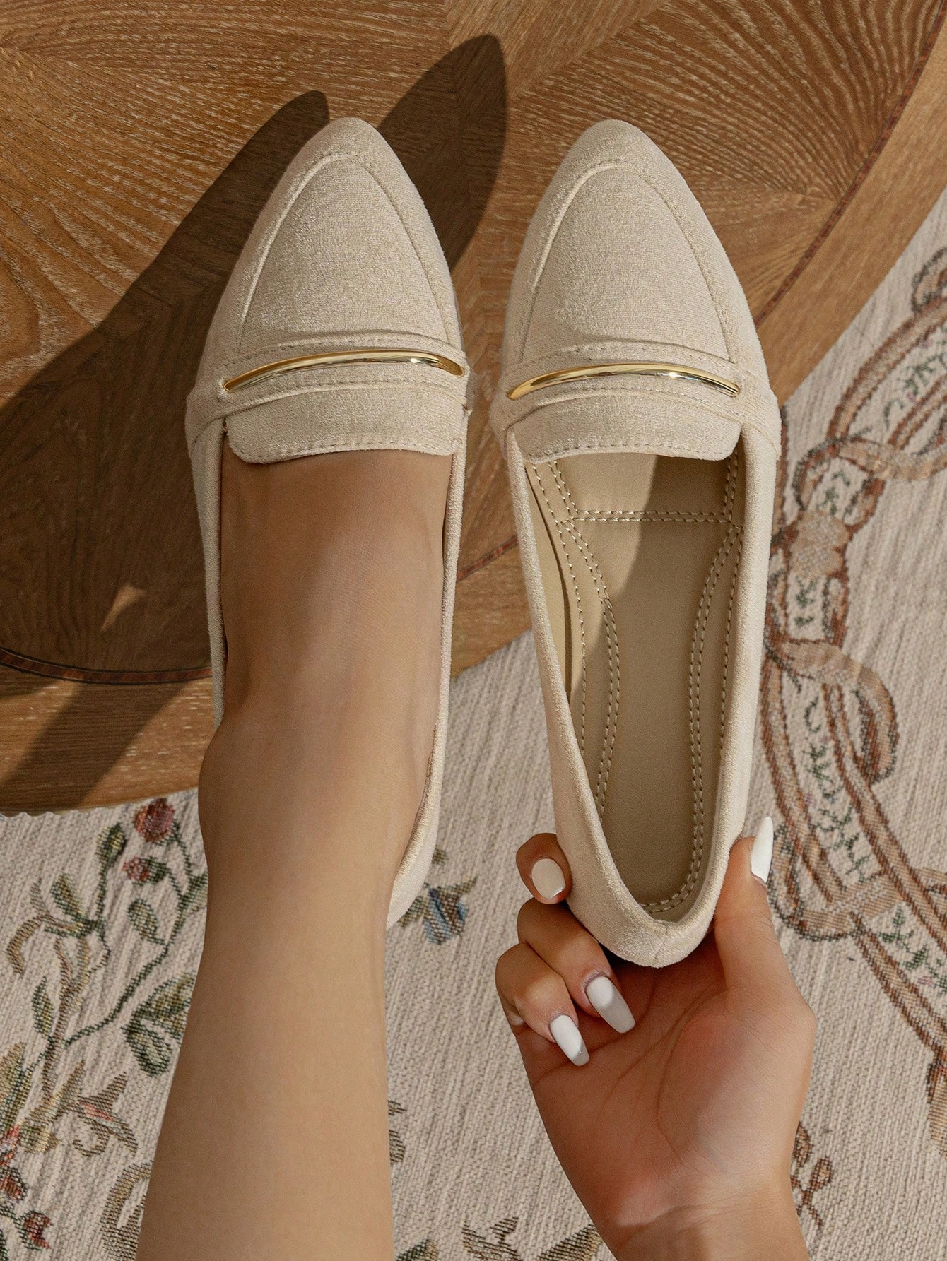 In Apricot Women Flats