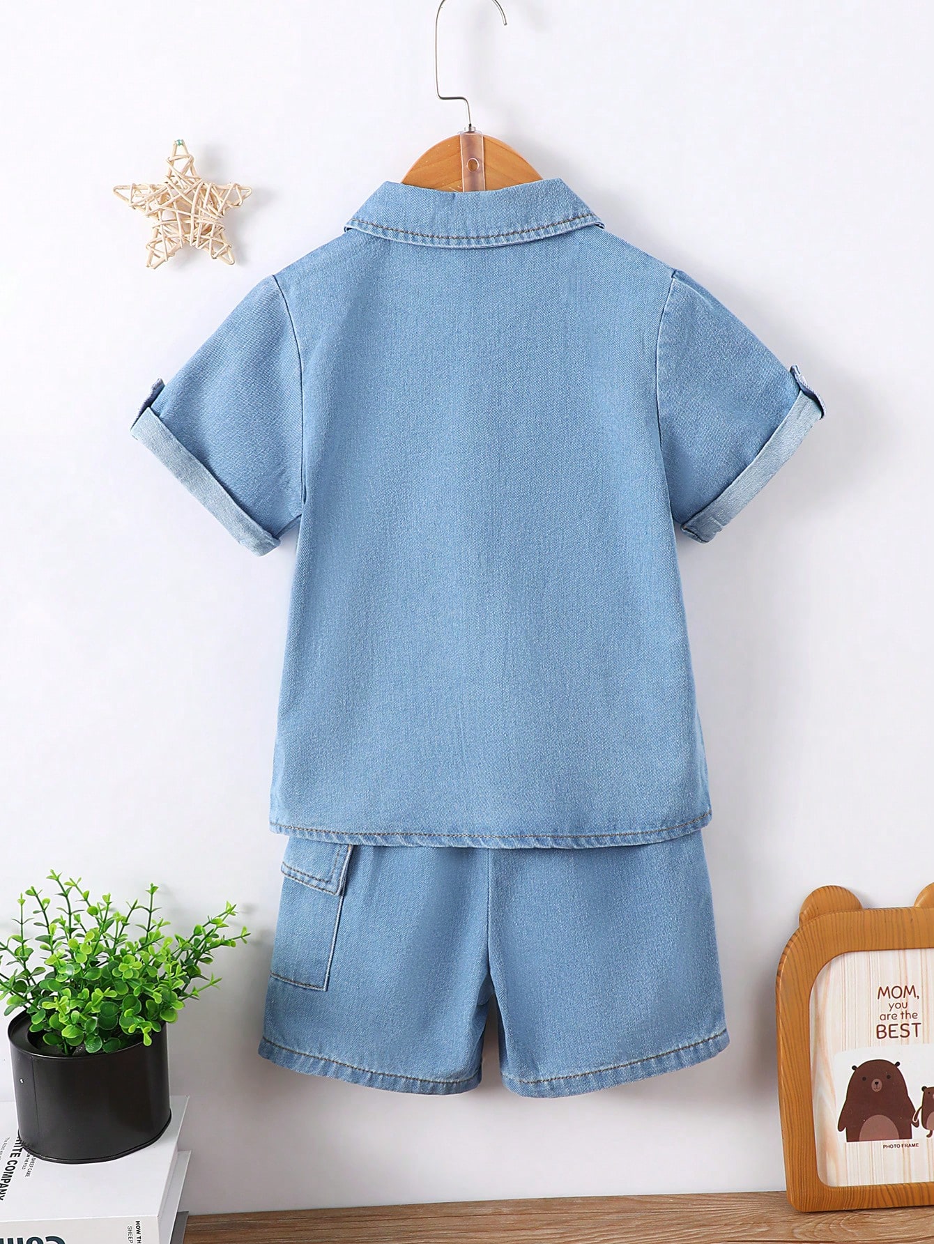 Young Boys Denim Two-piece Outfits