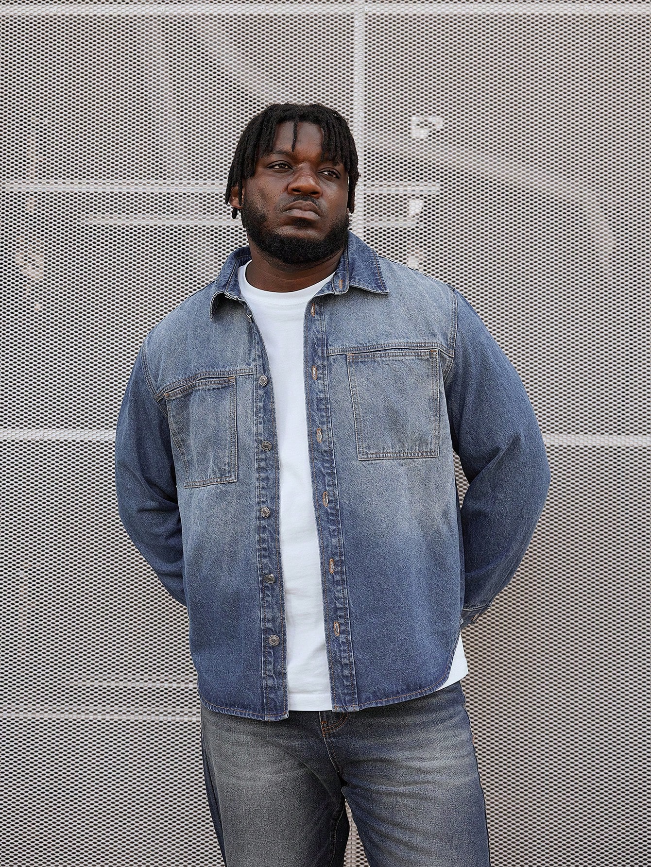 Men Plus Size Denim Shirts