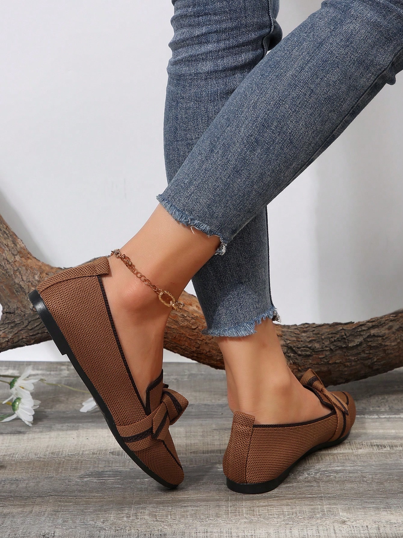 In Brown Women Flats