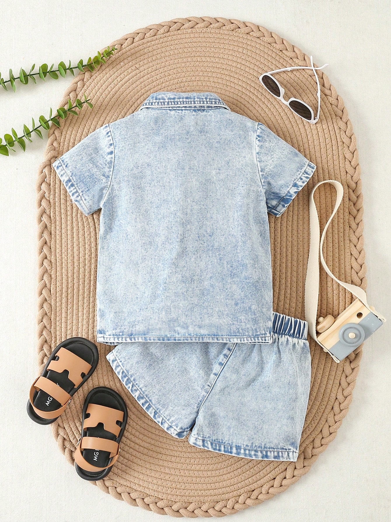 Young Boys Denim Two-piece Outfits