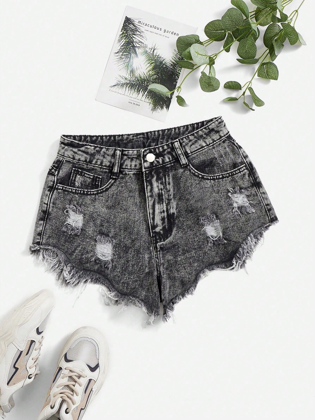 Plus Size Denim Shorts