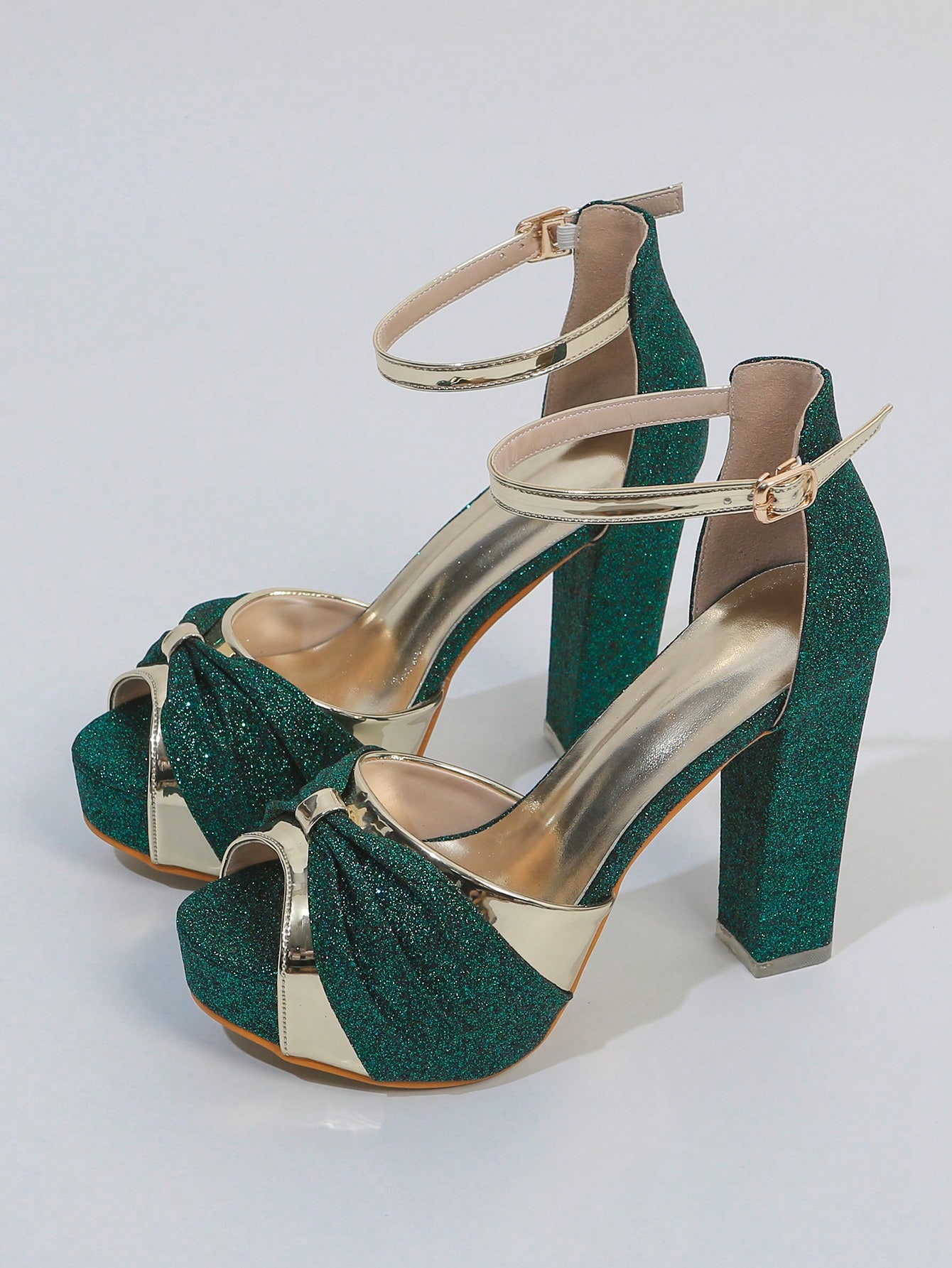 In Dark Green Women Shoes