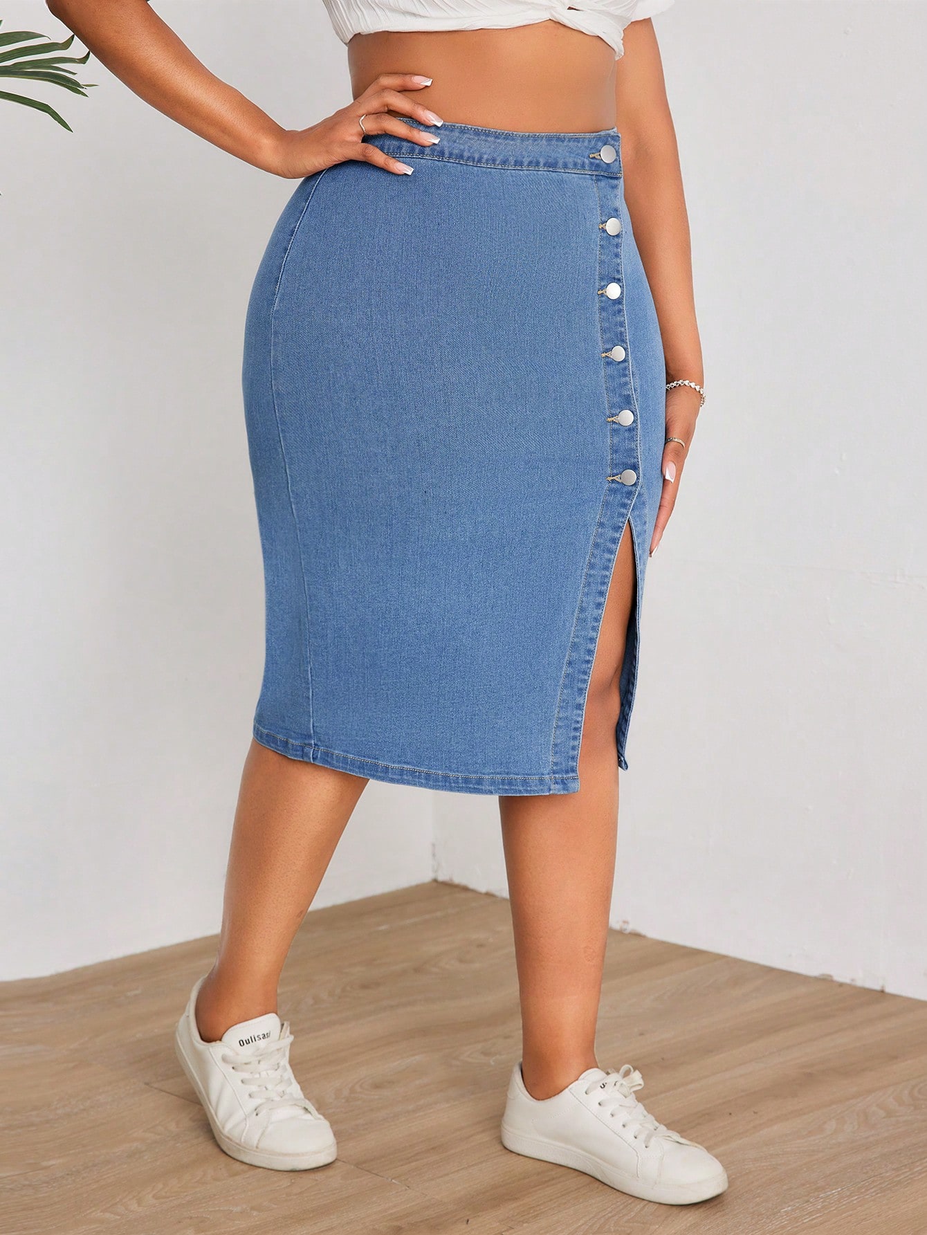 Plus Size Denim Skirts