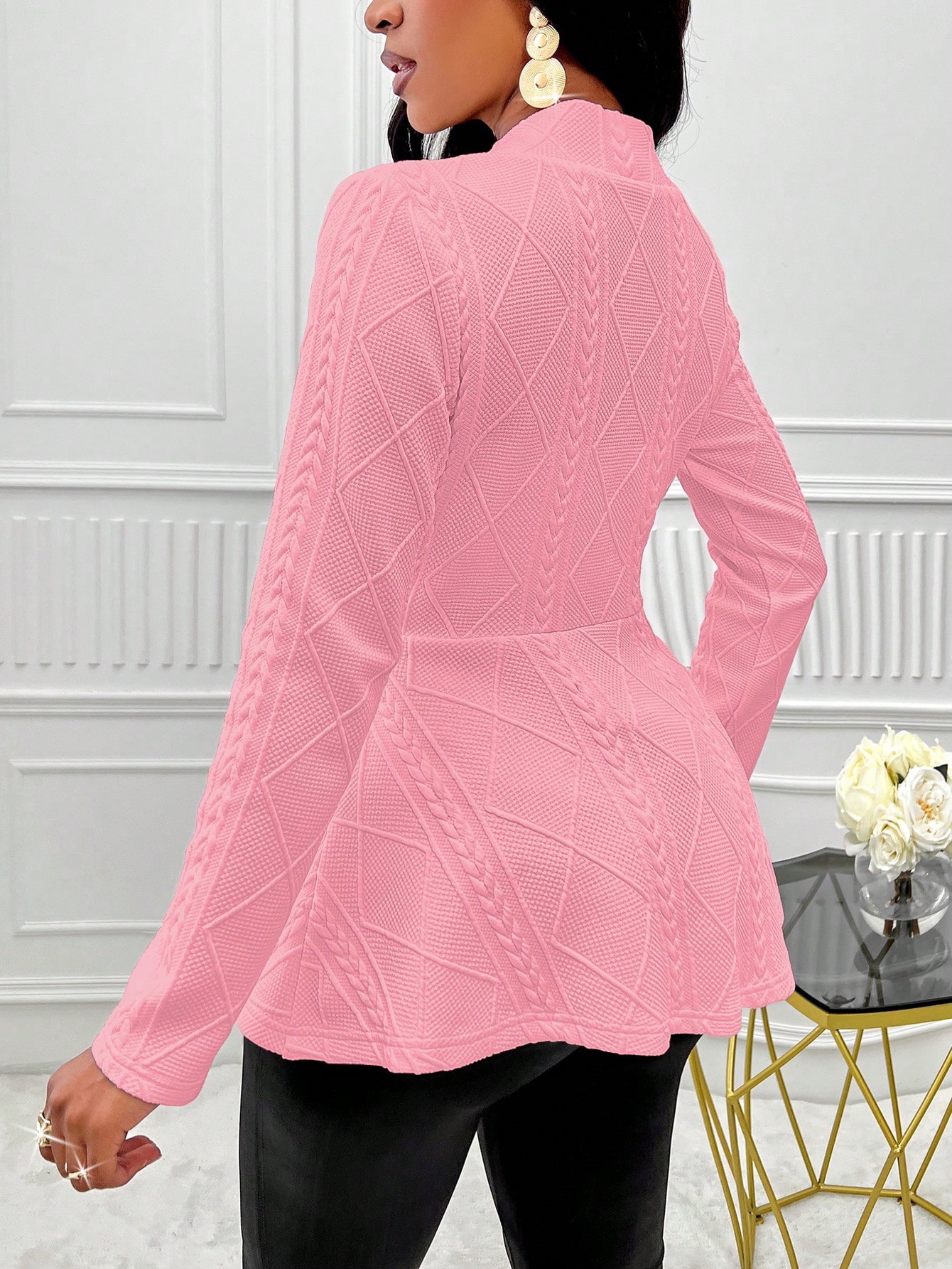 In Long Sleeve Women Coats