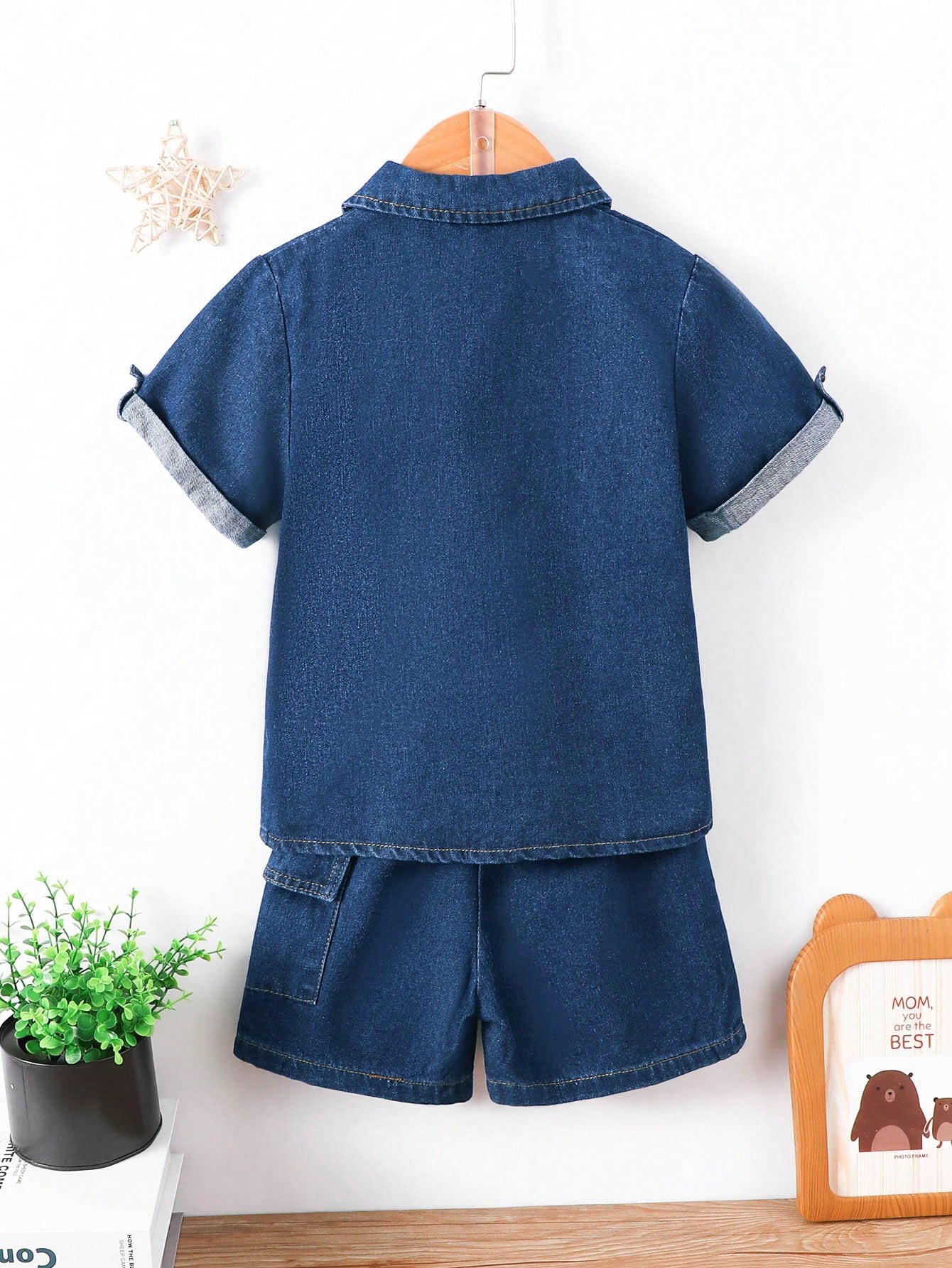 Young Boys Denim Two-piece Outfits