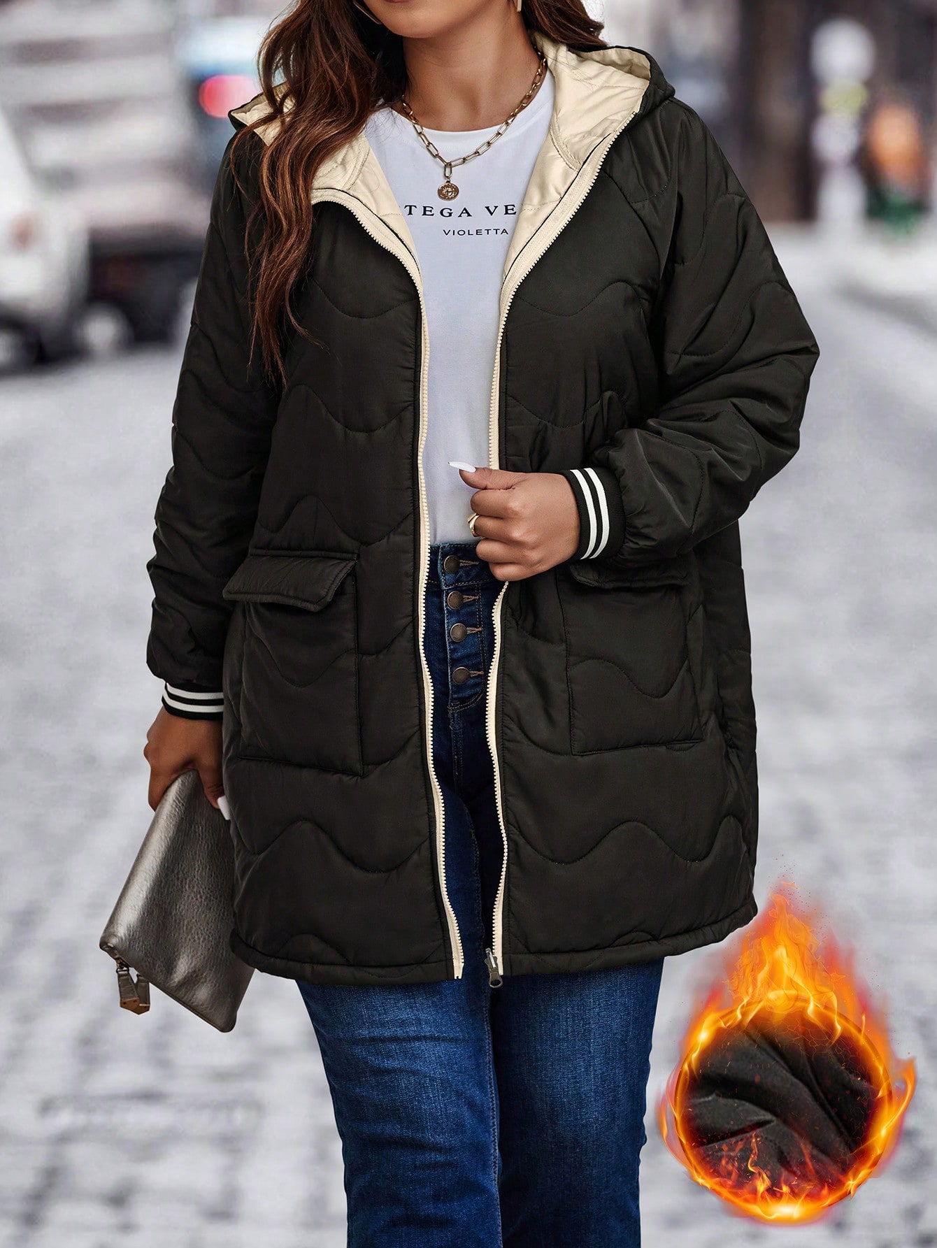 In Casual Plus Size Winter Coats