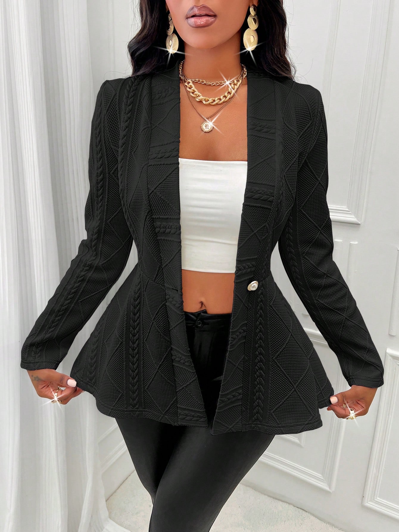 In Long Sleeve Women Coats