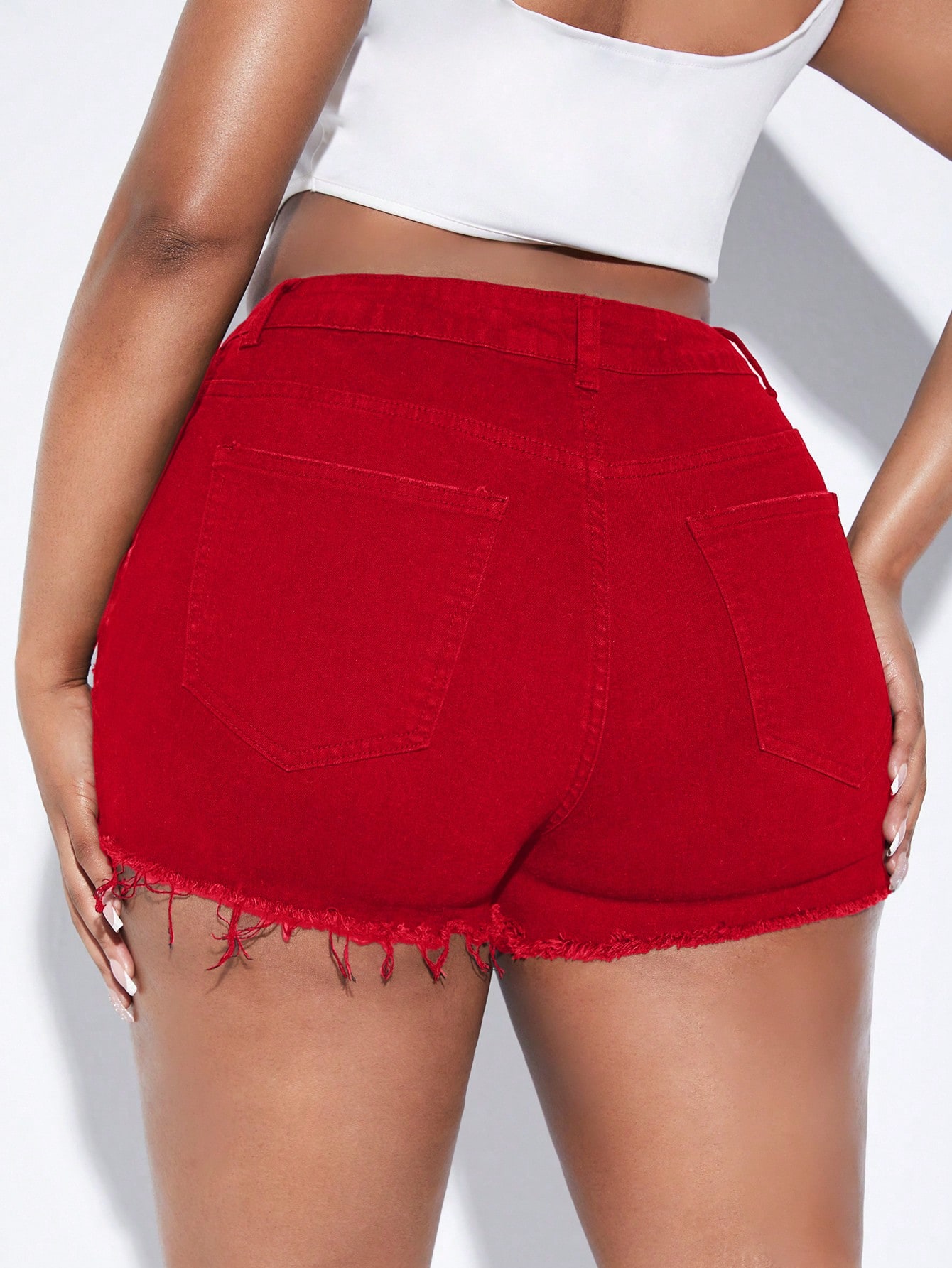 Plus Size Denim Shorts