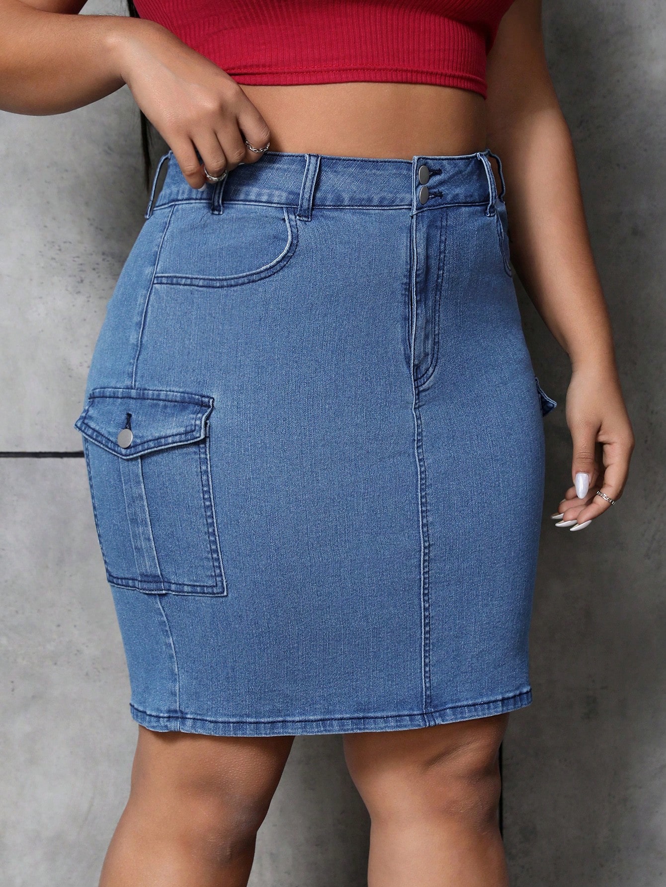 Plus Size Denim Skirts