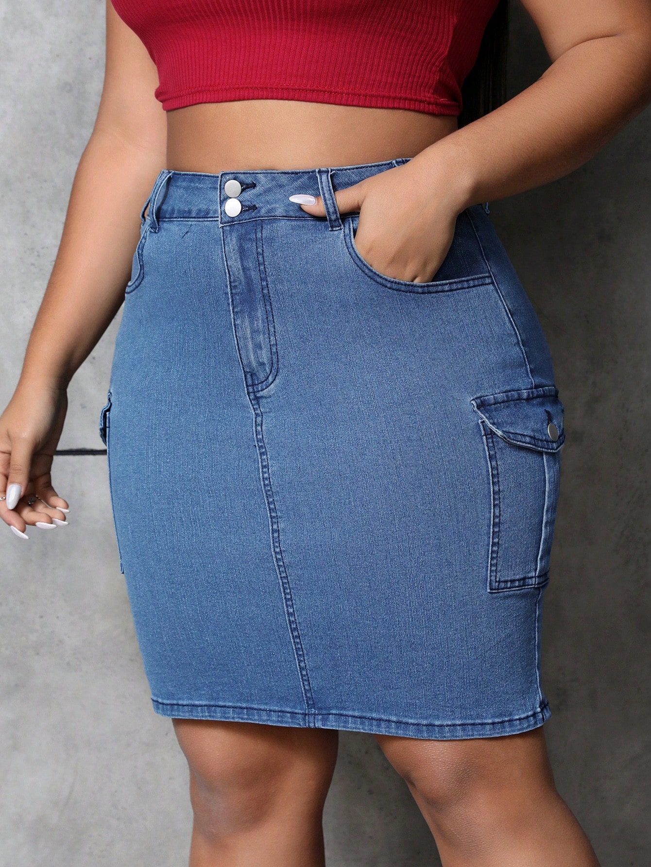 Plus Size Denim Skirts