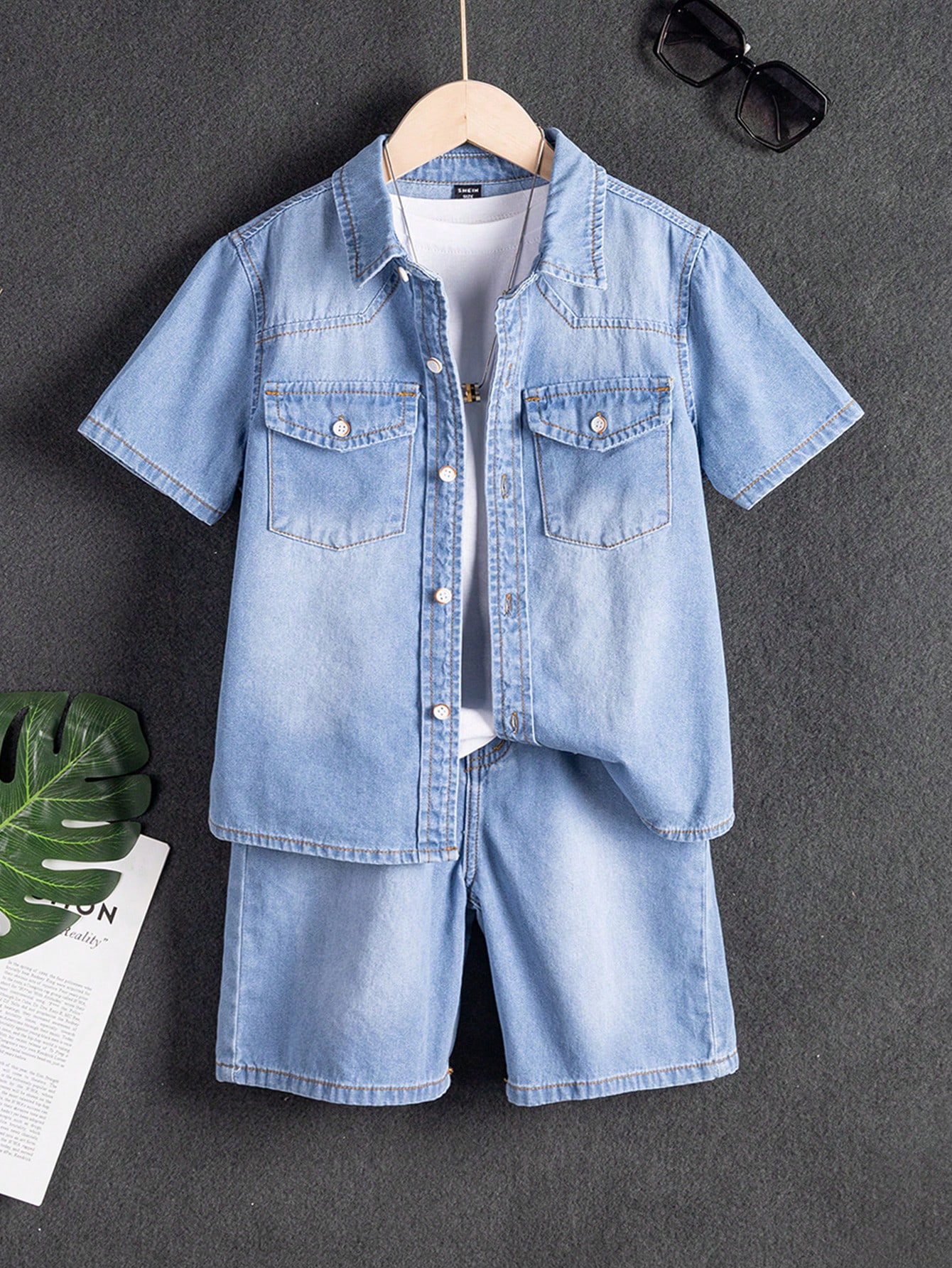 Tween Boys Denim Two-piece Outfits