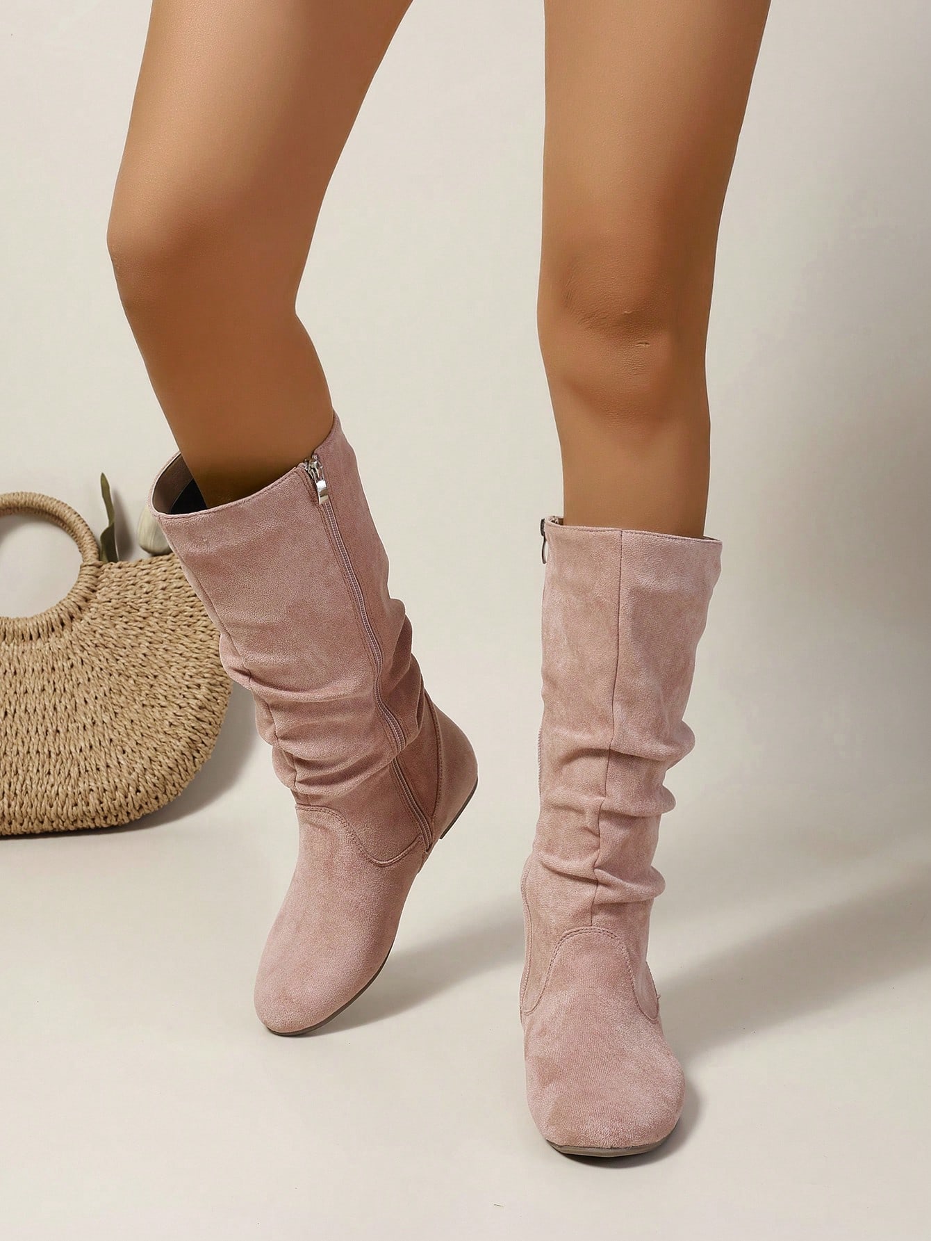 In Pink Women Knee-High Boots