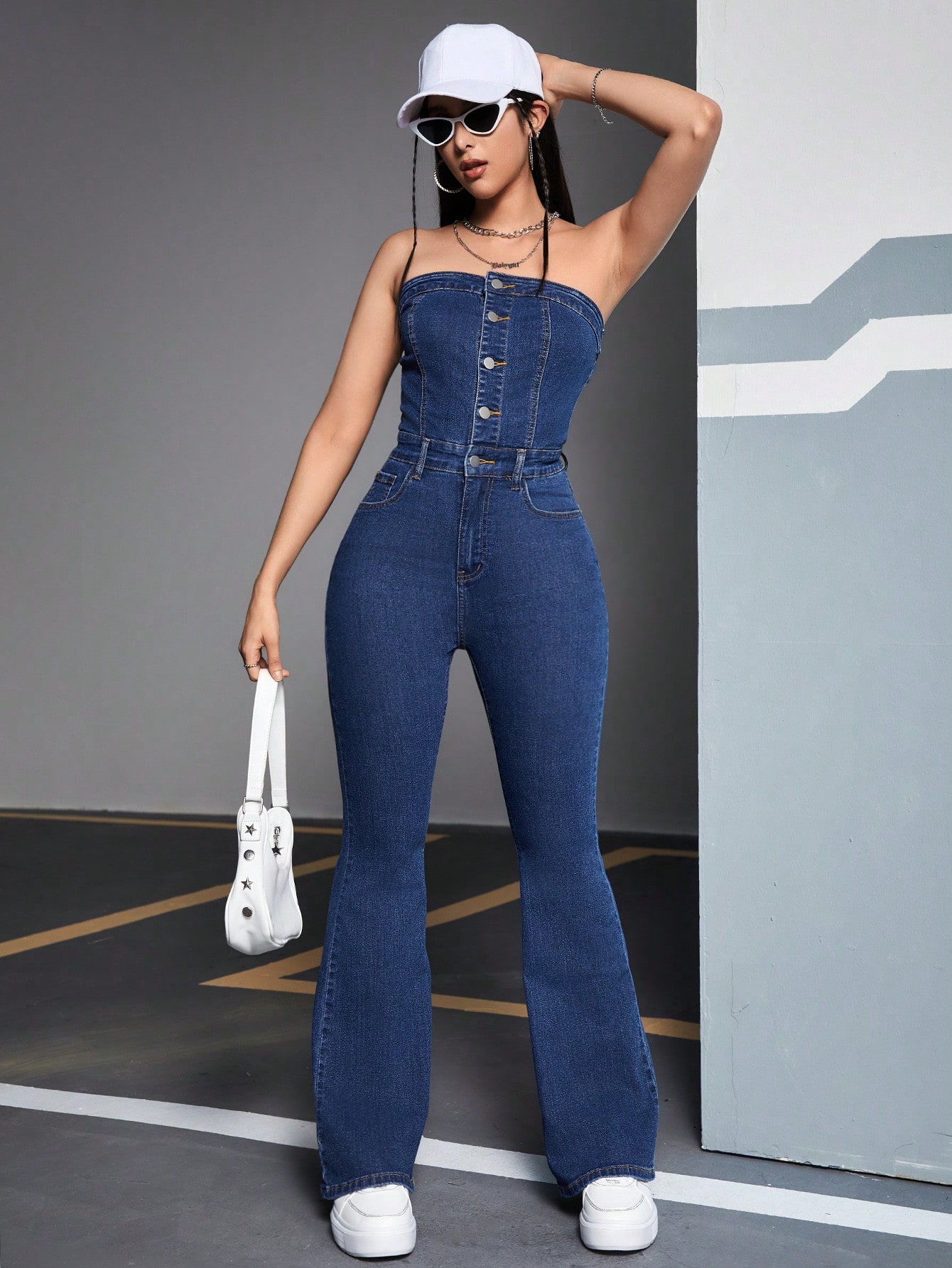 Women Denim Overalls & Jumpsuits