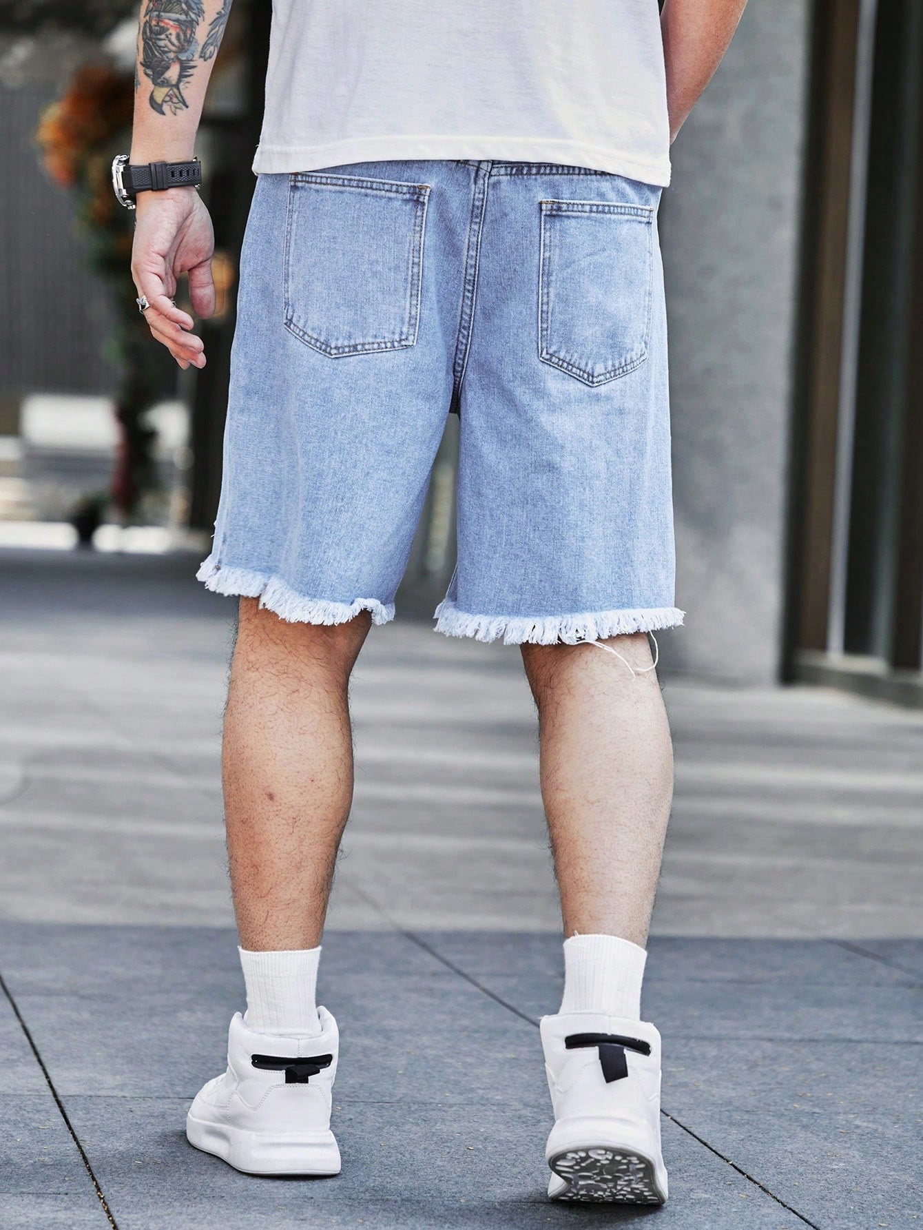 Men Plus Size Denim Shorts