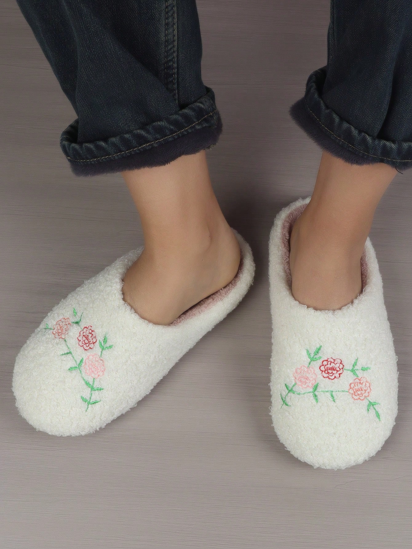 In Beige Women Home Slippers