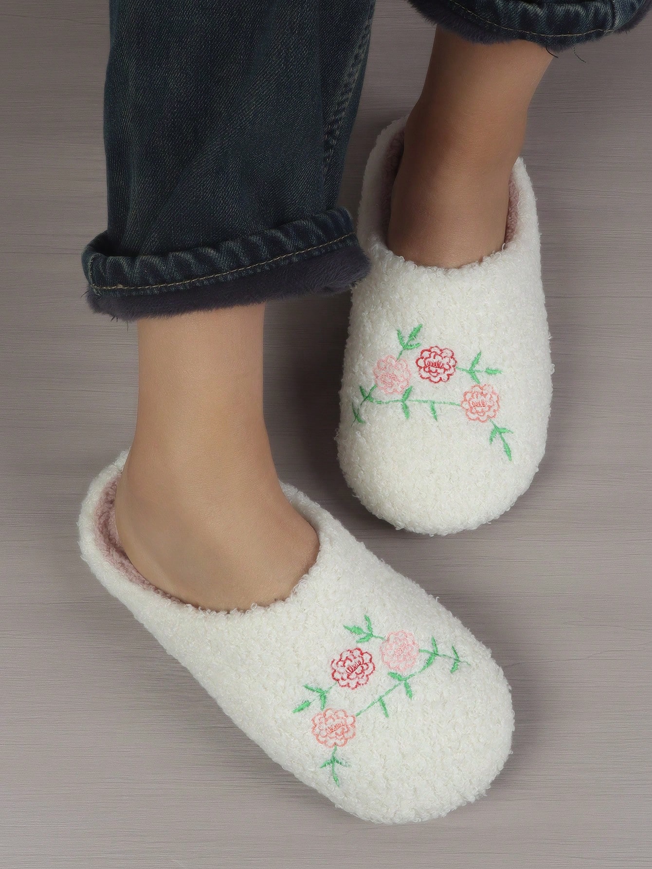 In Beige Women Home Slippers