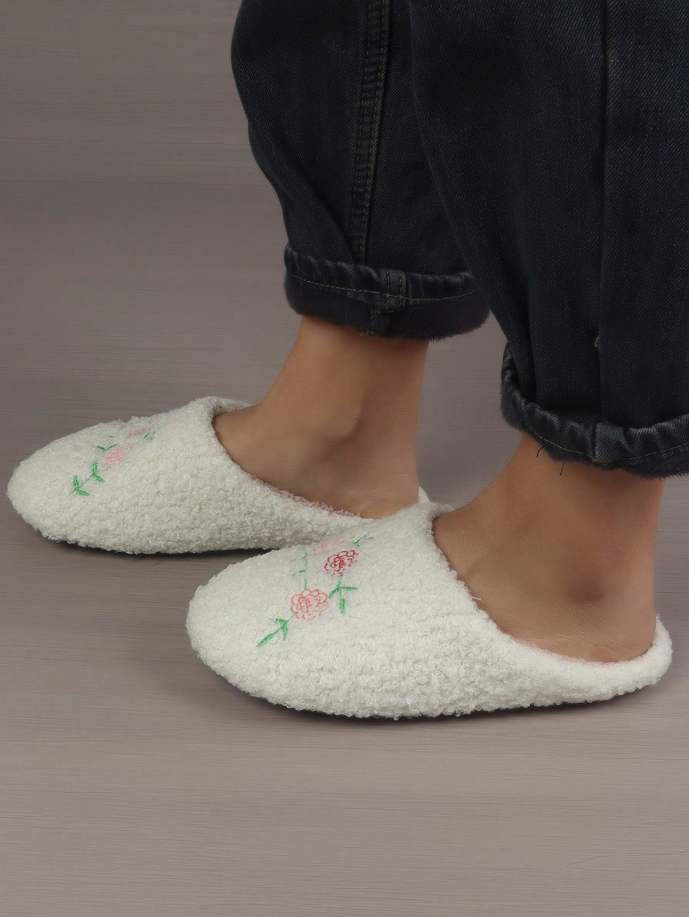 In Beige Women Home Slippers