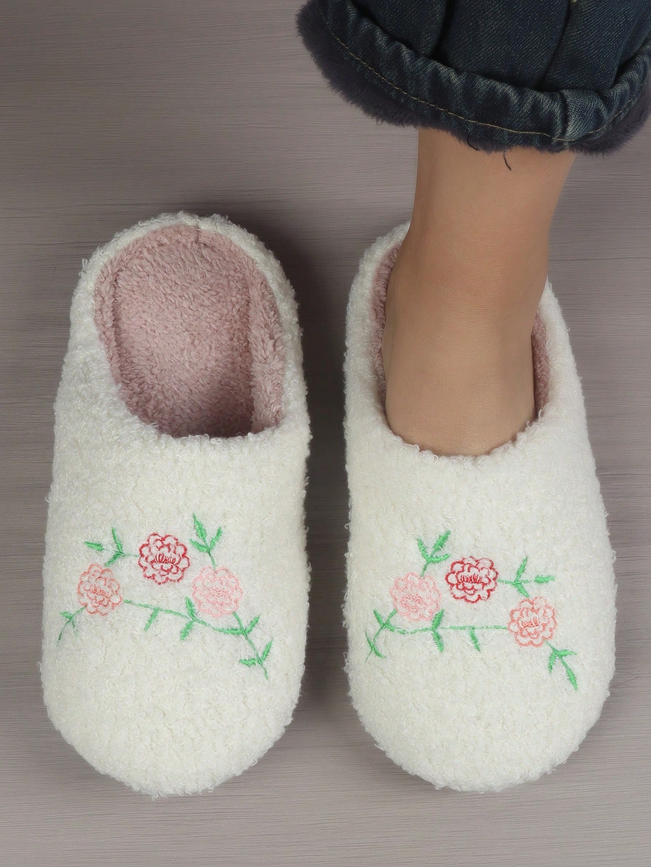 In Beige Women Home Slippers