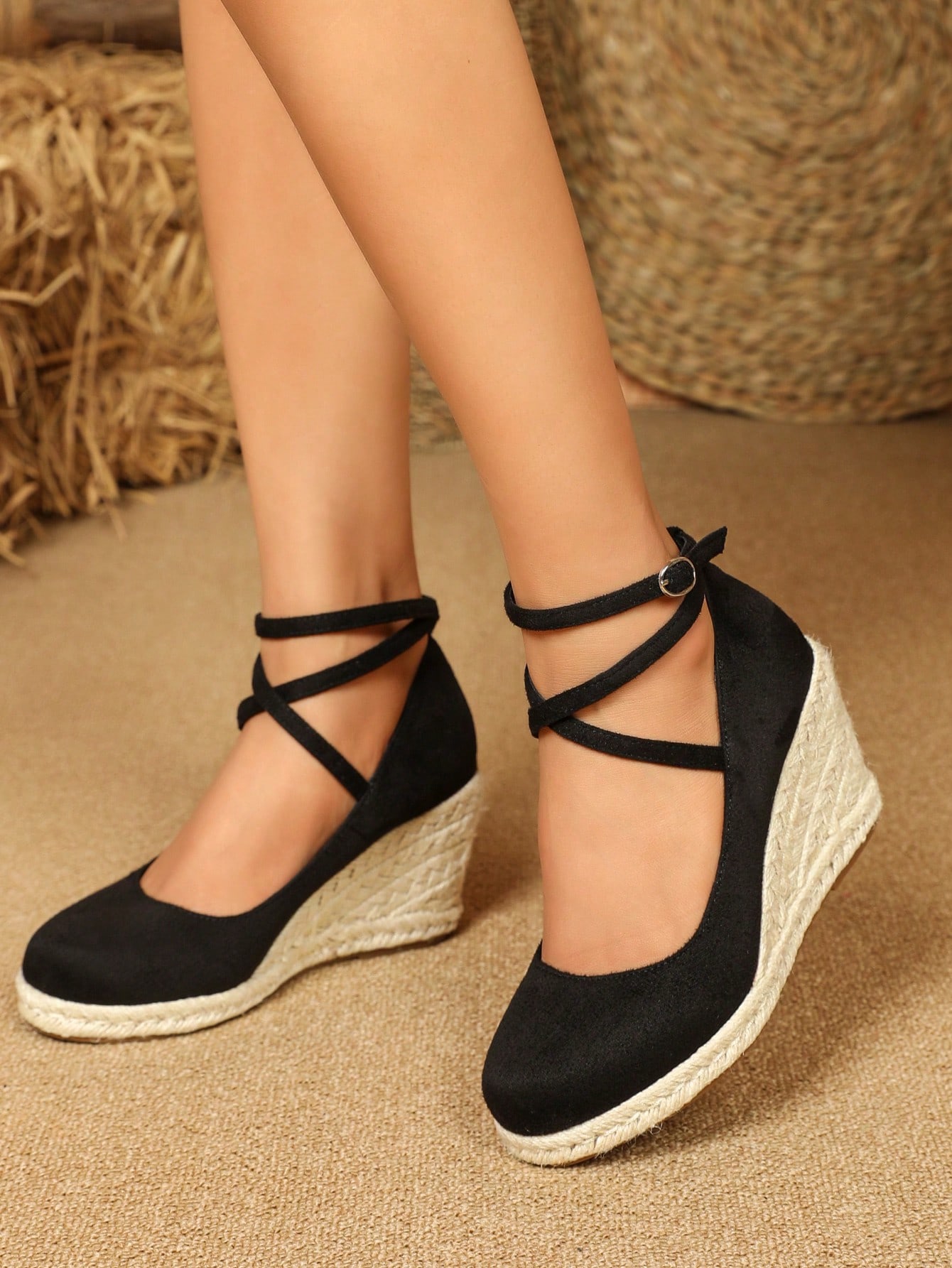 In Black Women Wedges & Flatform