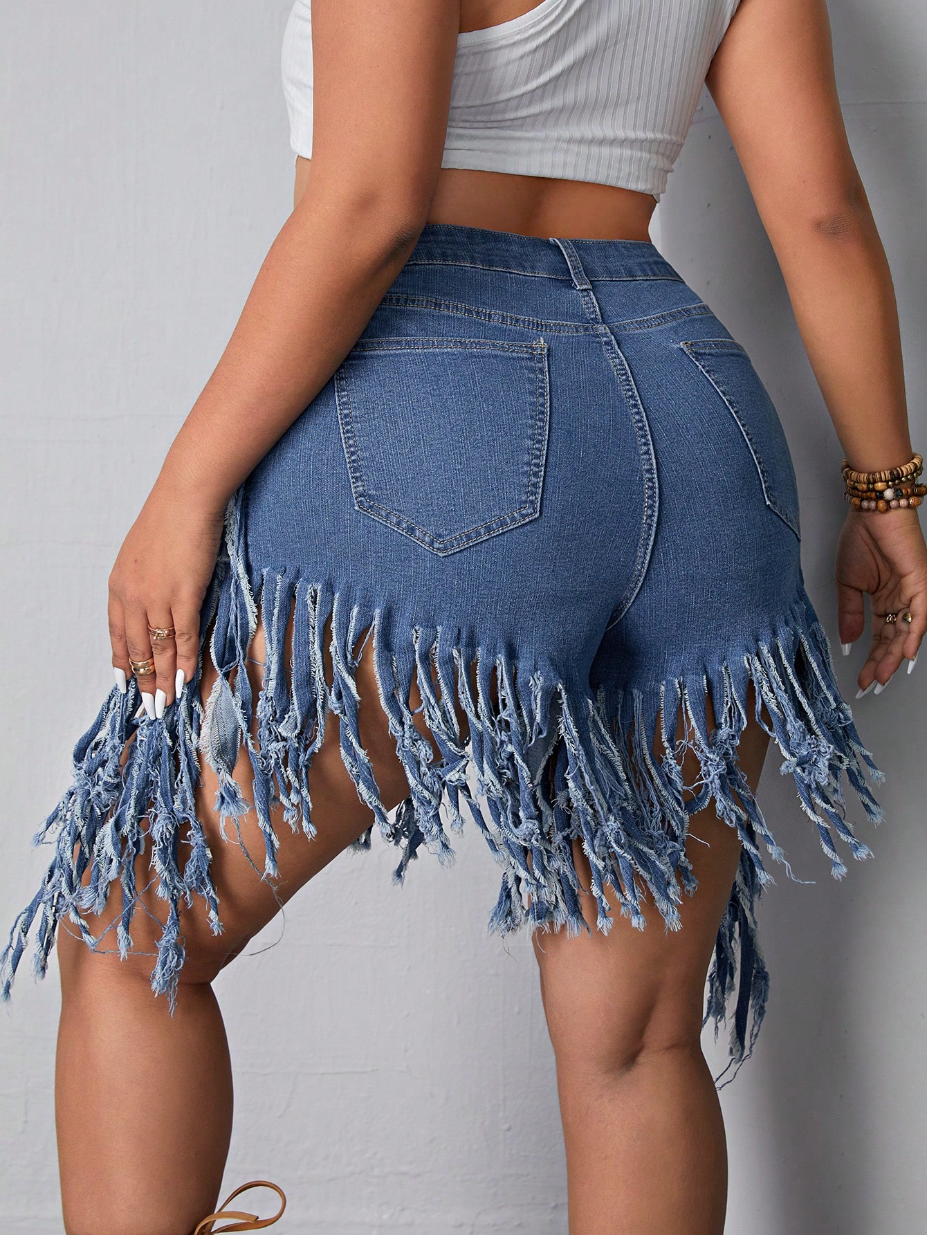 Plus Size Denim Shorts