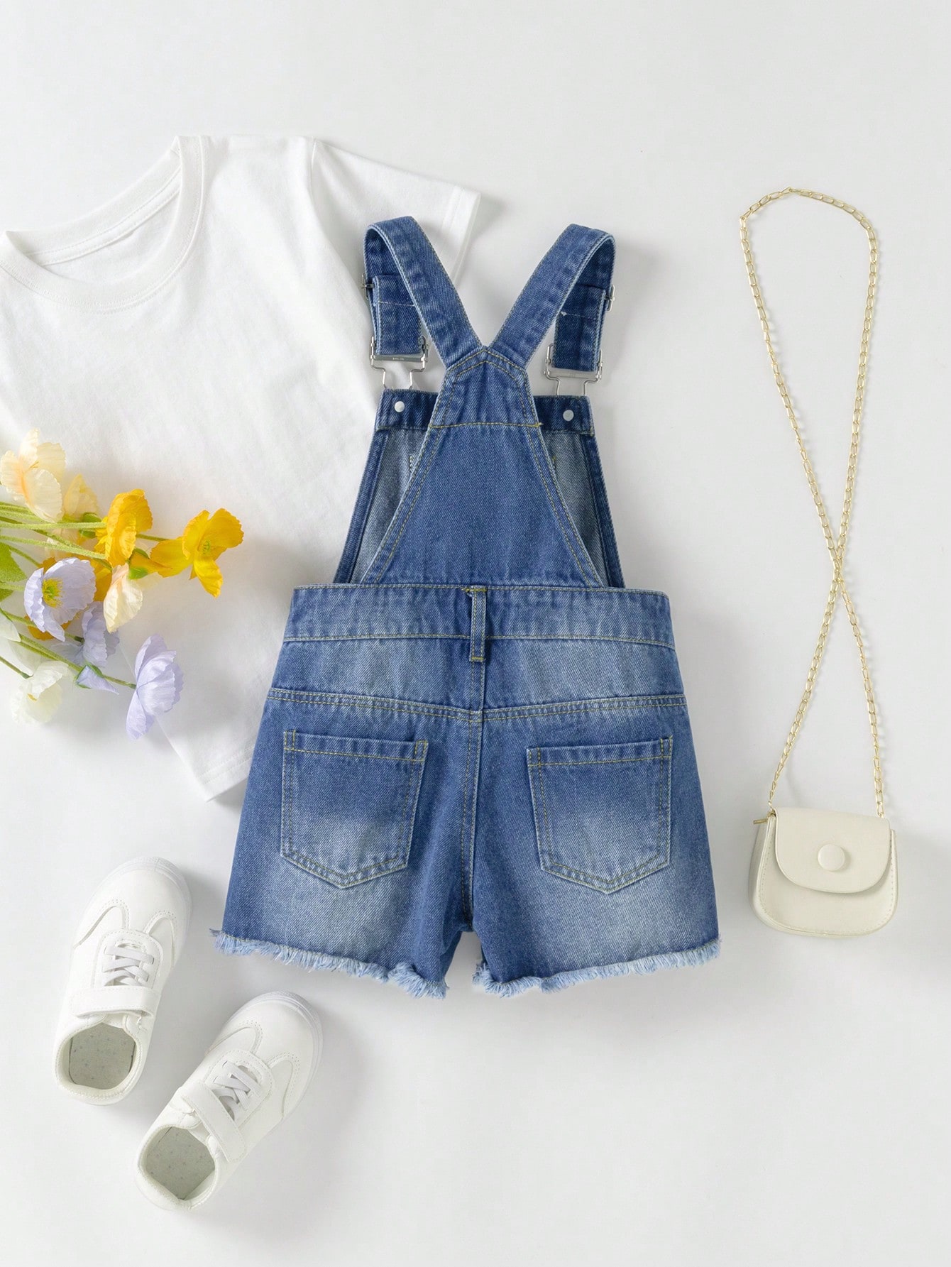 Young Girls Denim Overalls & Jumpsuits