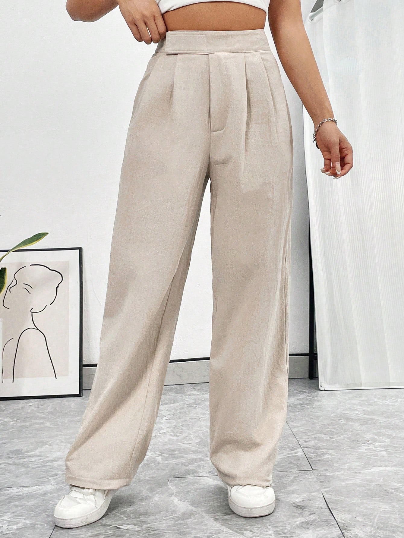 In Beige Women Pants