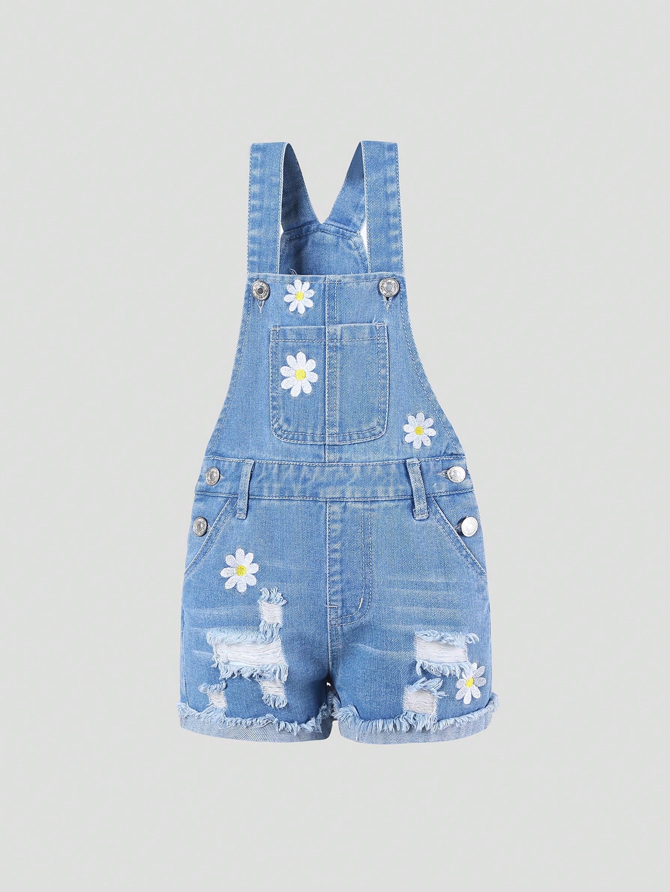 Young Girls Denim Overalls & Jumpsuits