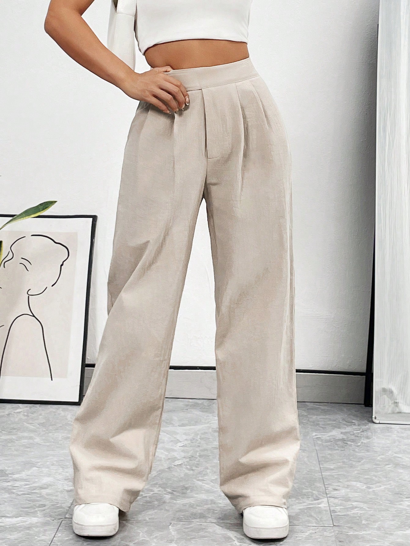 In Beige Women Pants