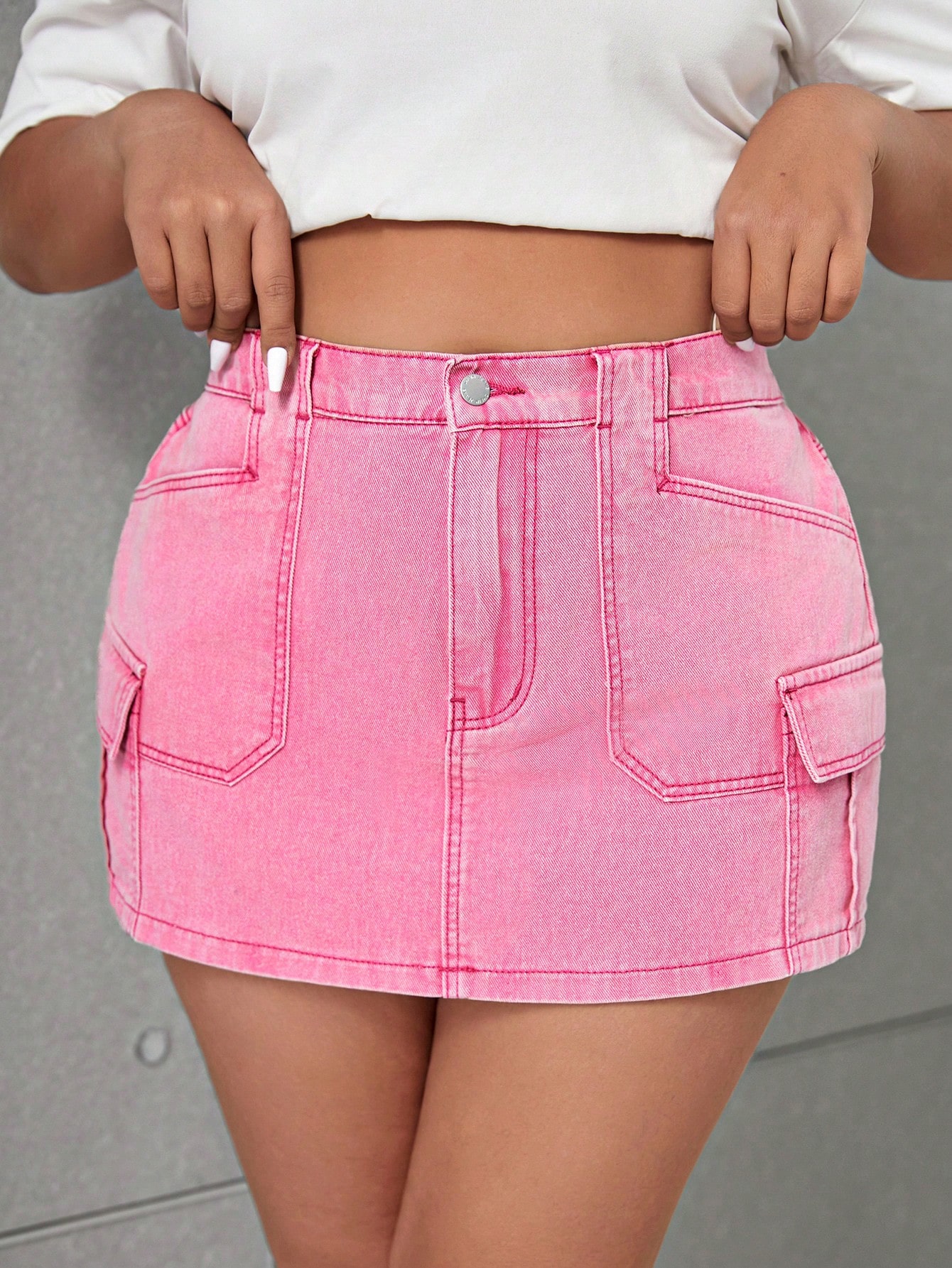 Plus Size Denim Skirts