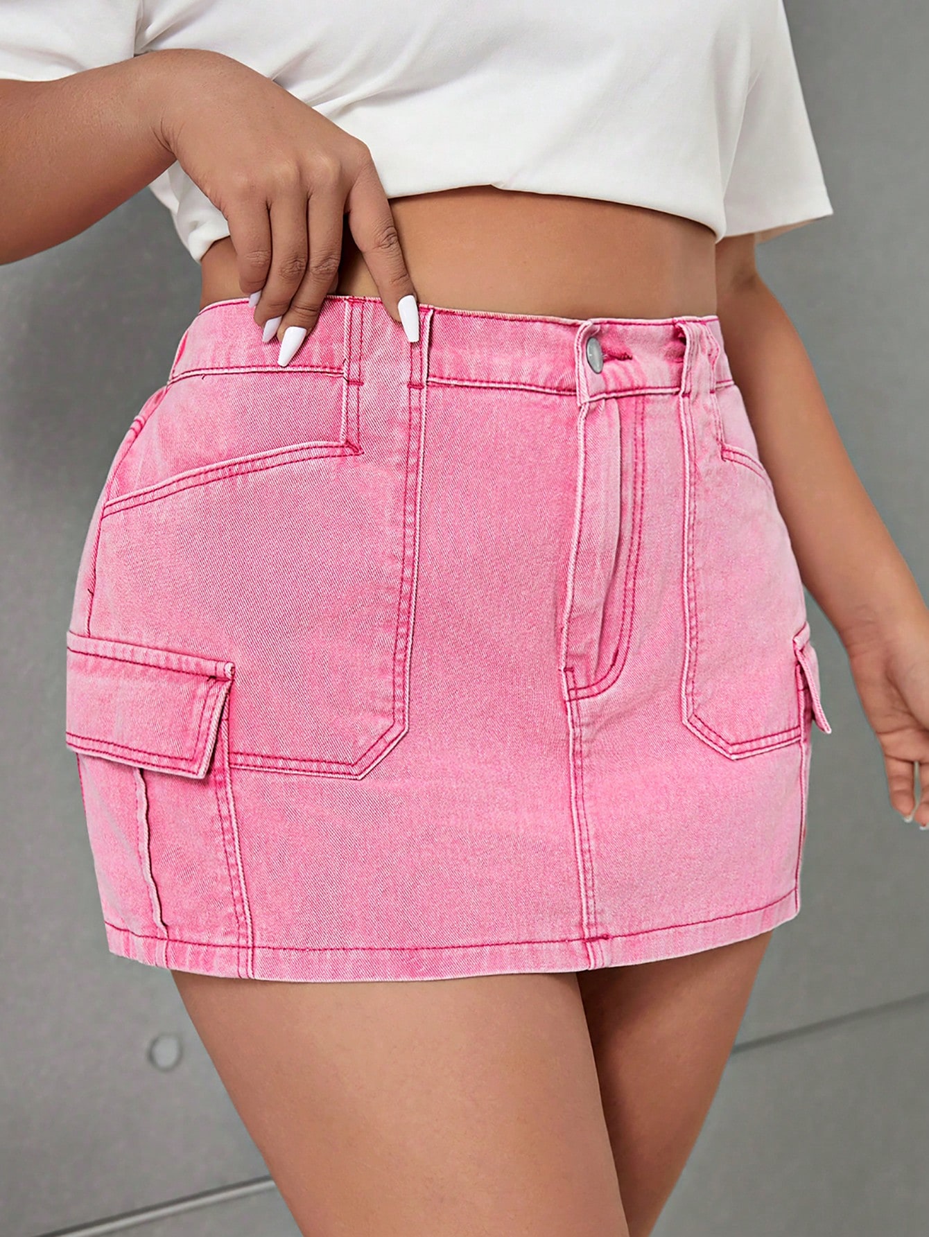 Plus Size Denim Skirts