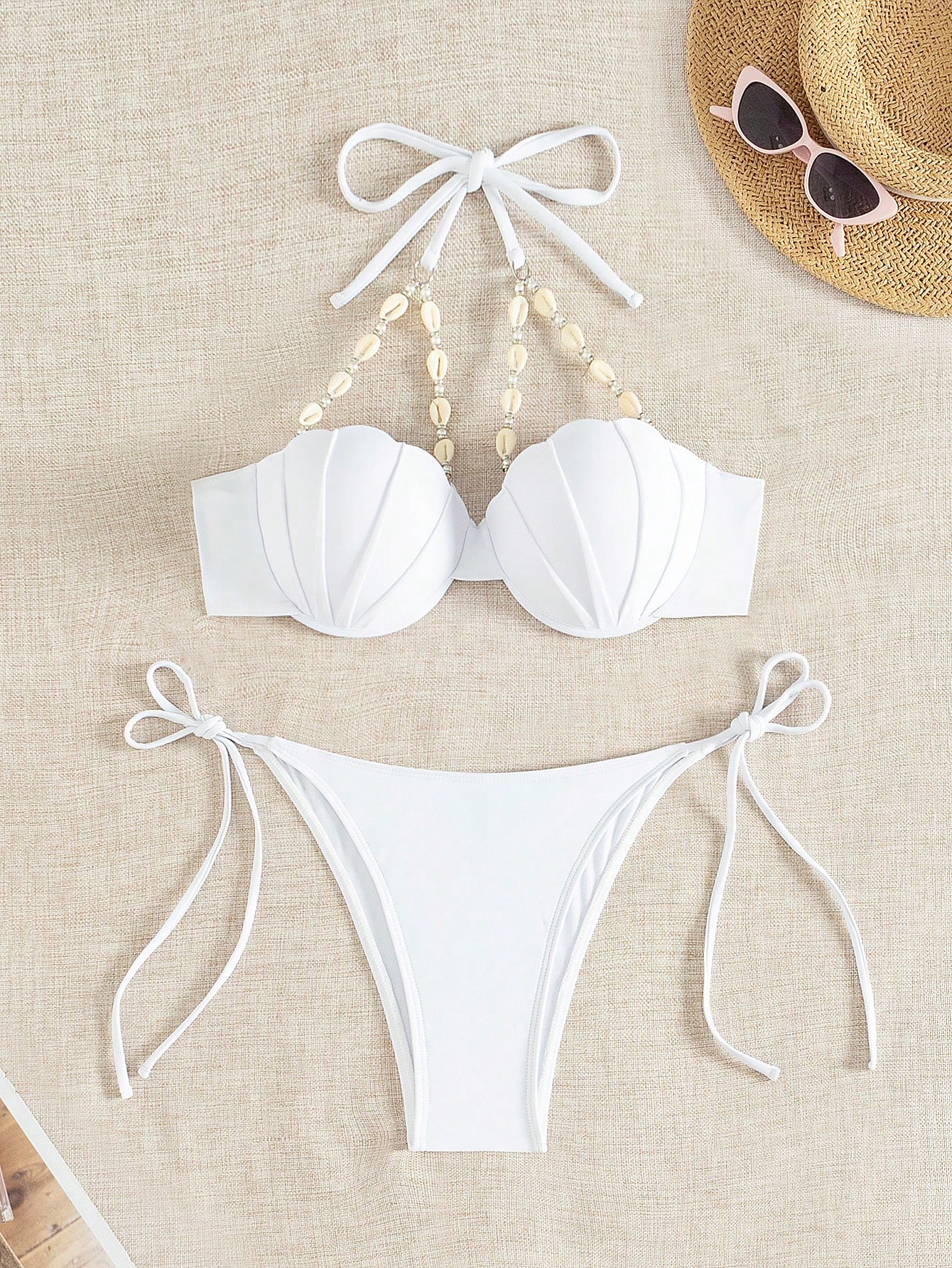 In White Women Bikini Sets