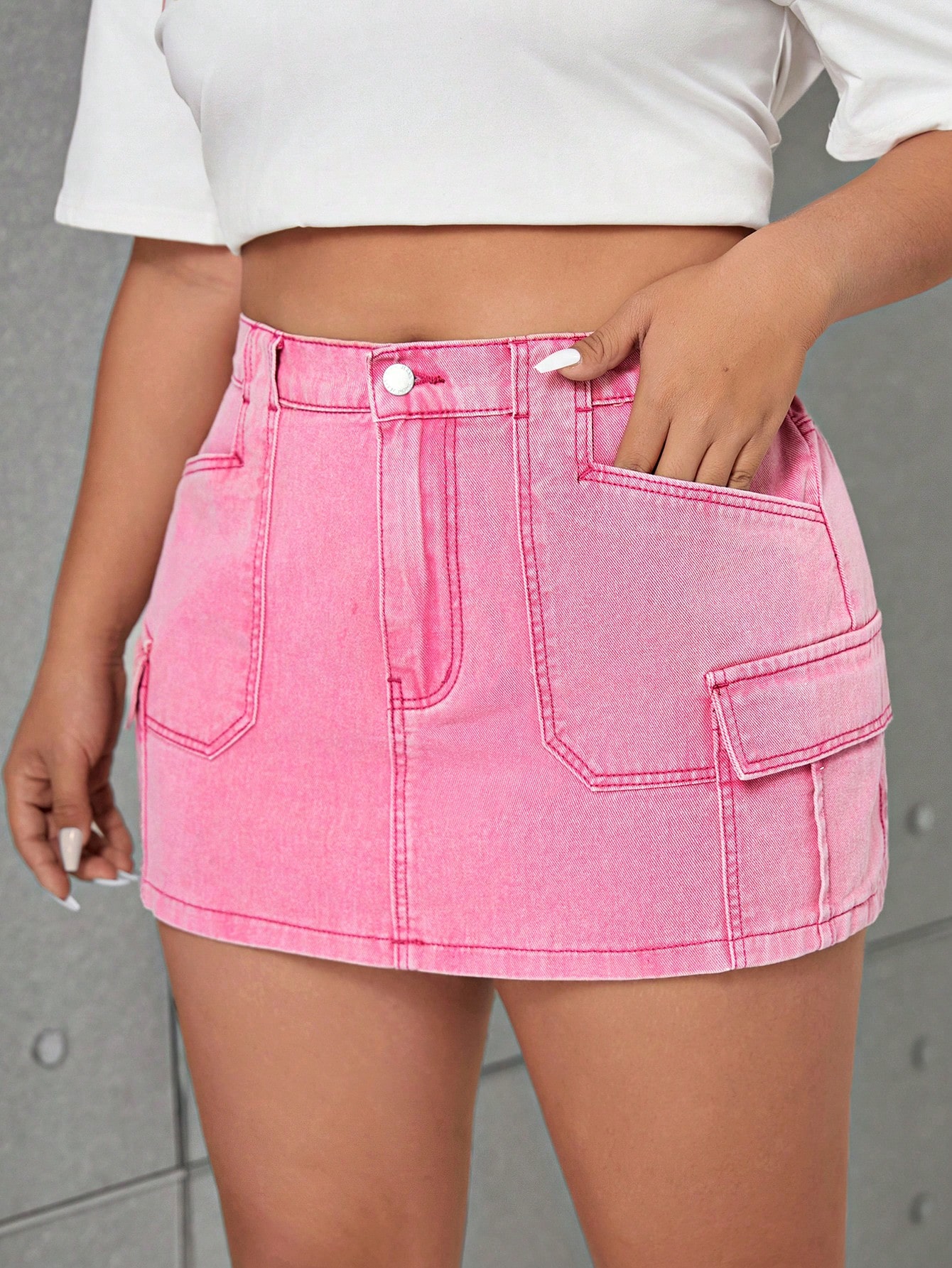 Plus Size Denim Skirts