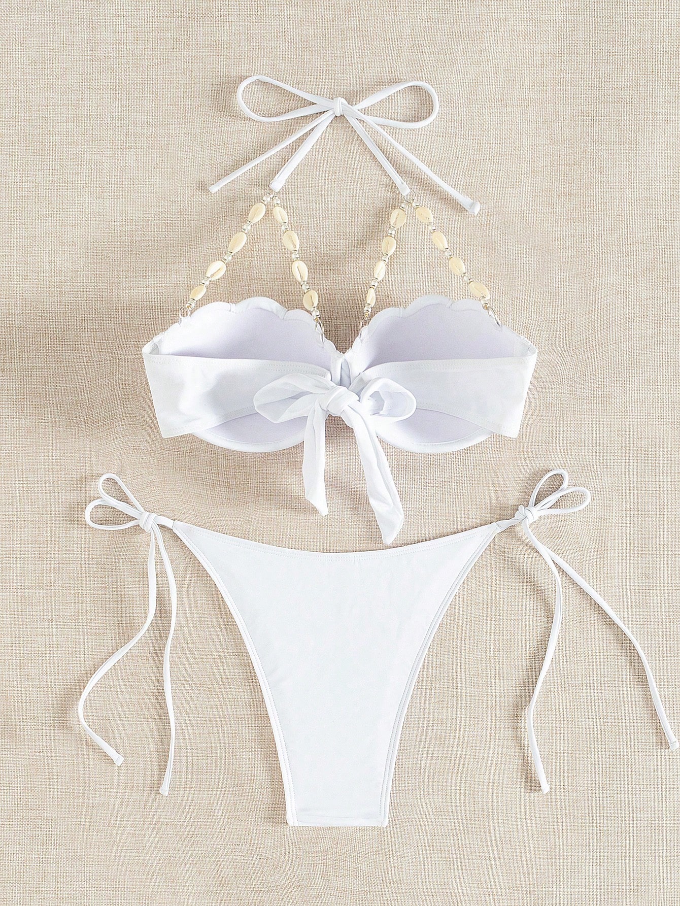 In White Women Bikini Sets